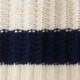 Cashmere cropped boatneck sweater in stripe HTHR MUSLIN NAVY j.crew: cashmere cropped boatneck sweater in stripe for women