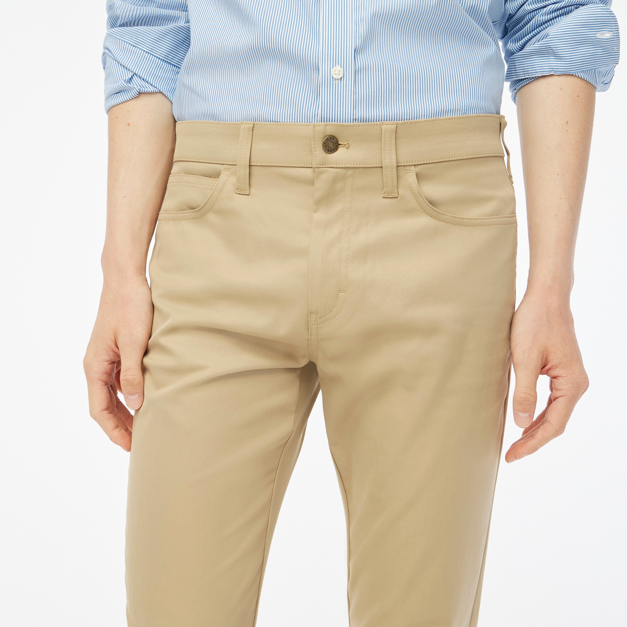 Slim-fit five-pocket tech pant