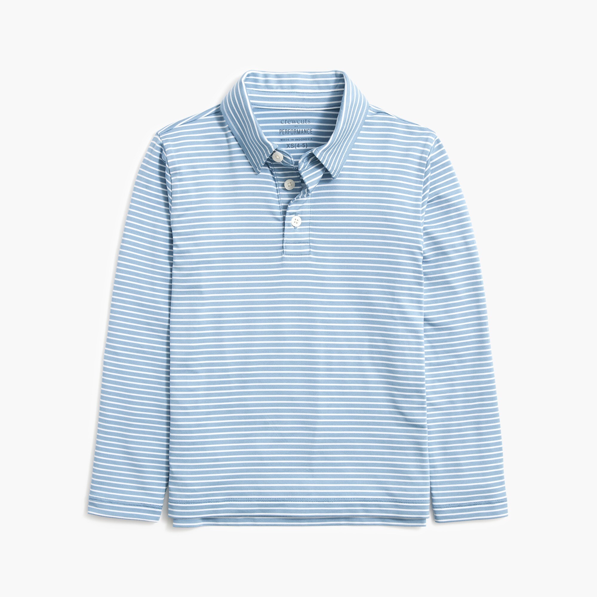 Boys' long-sleeve performance polo shirt