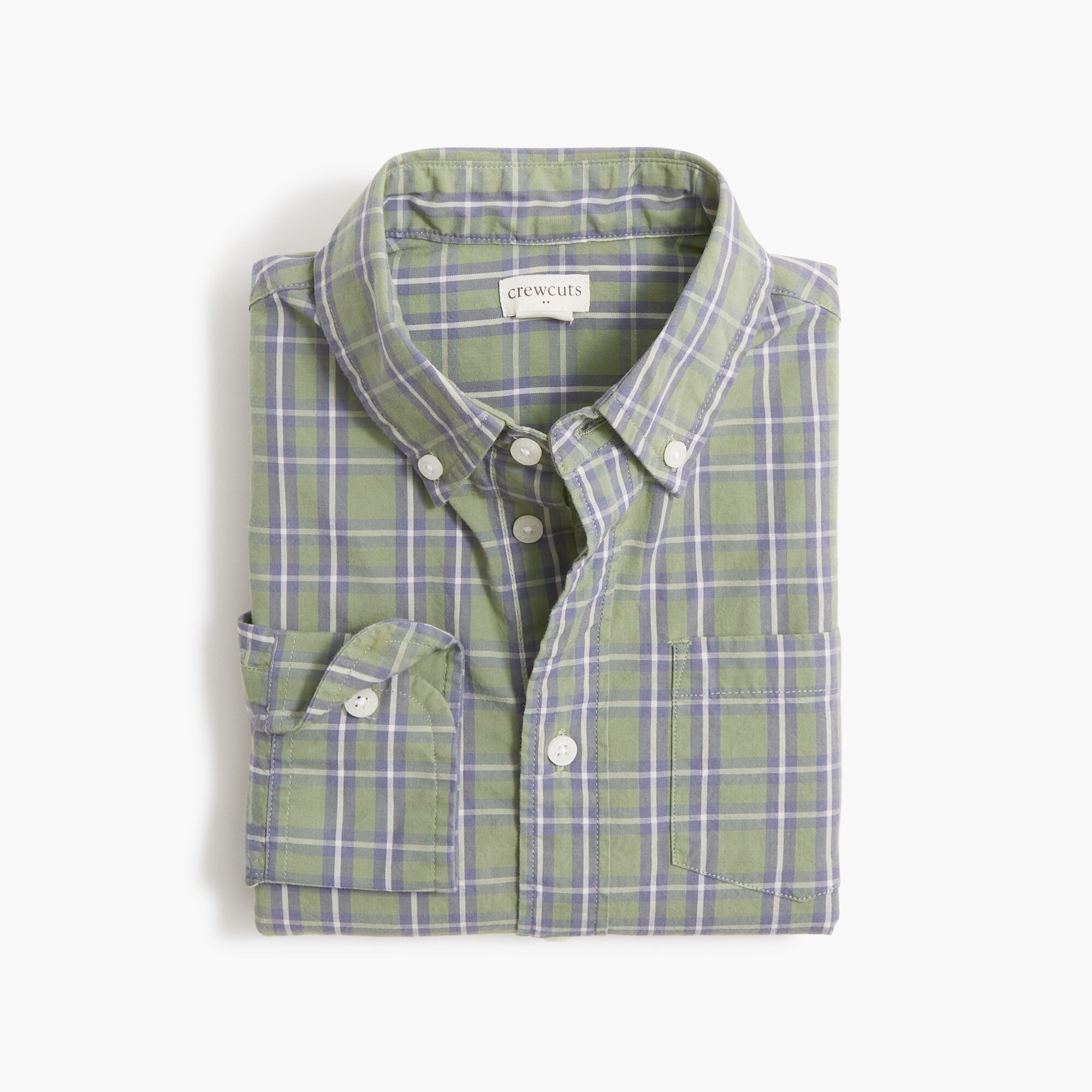 Boys' plaid washed shirt