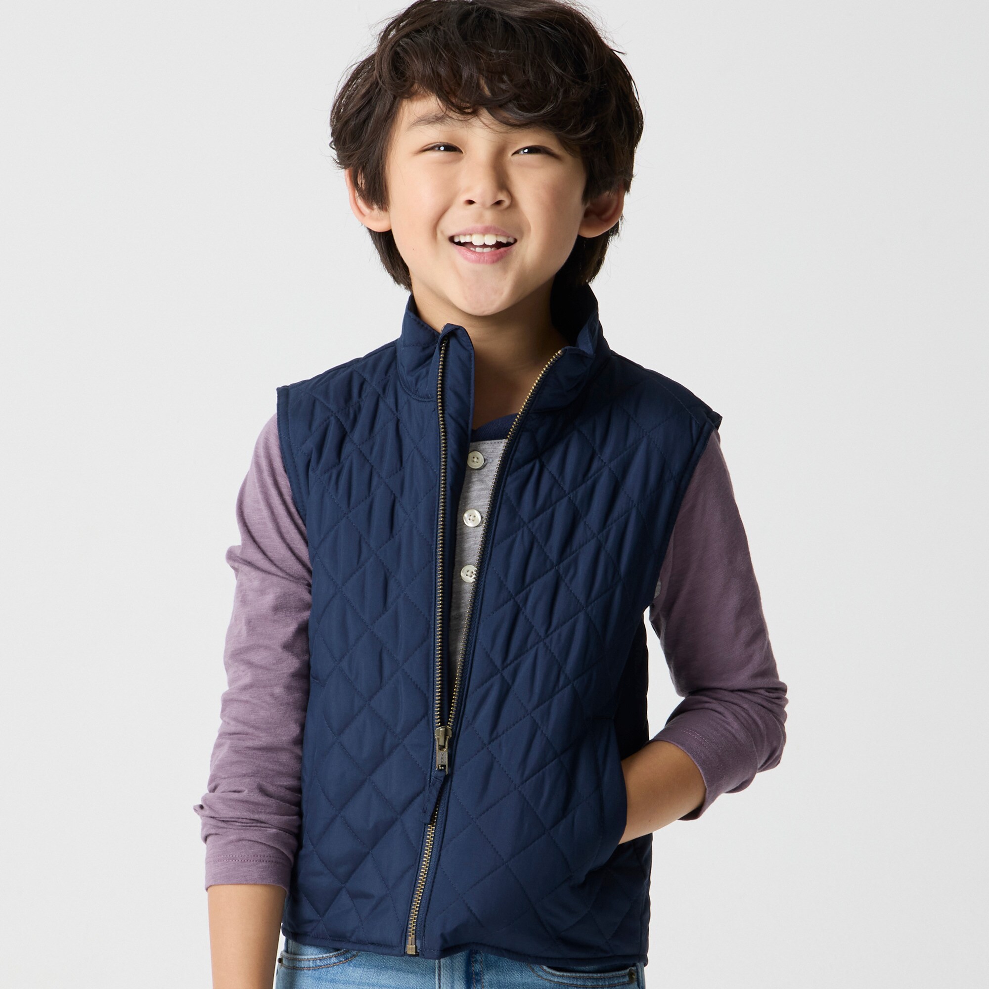 Channel quilted vest