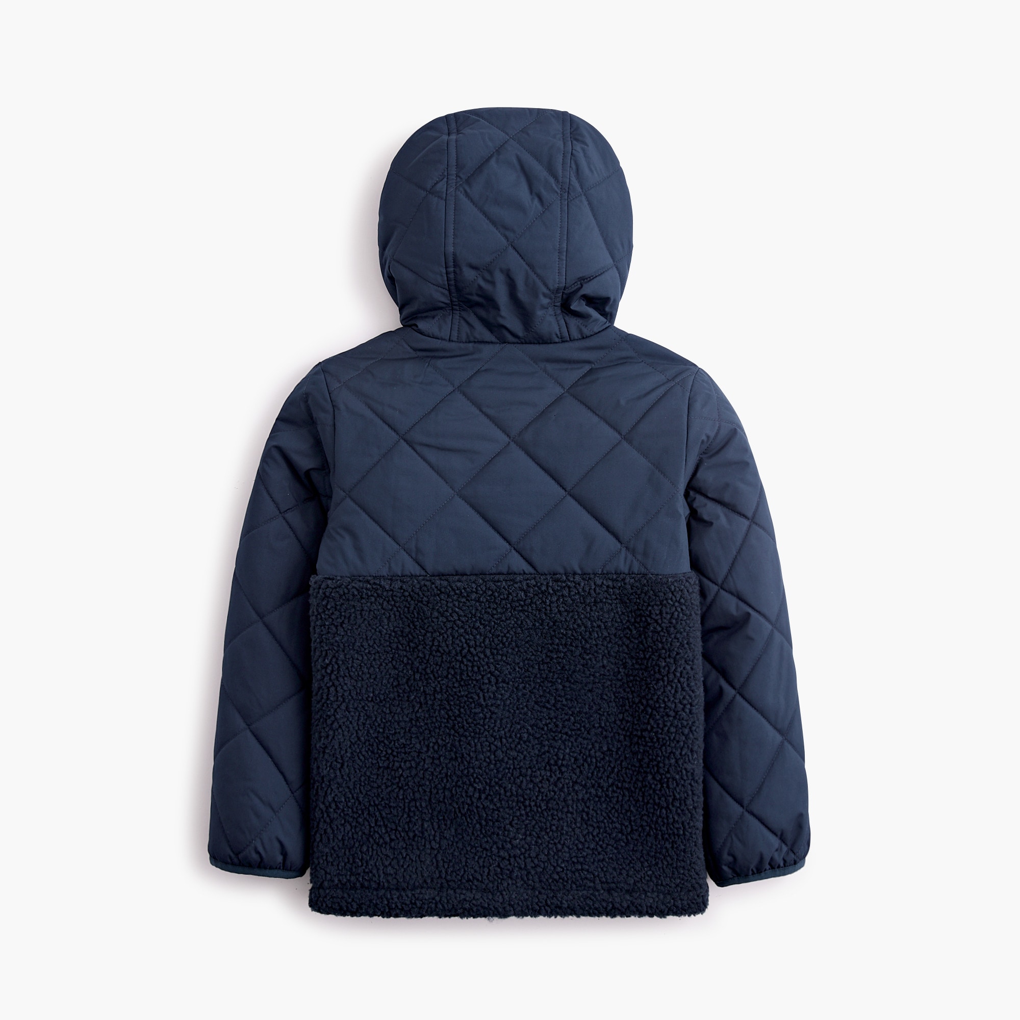 Kids' sherpa hooded puffer jacket