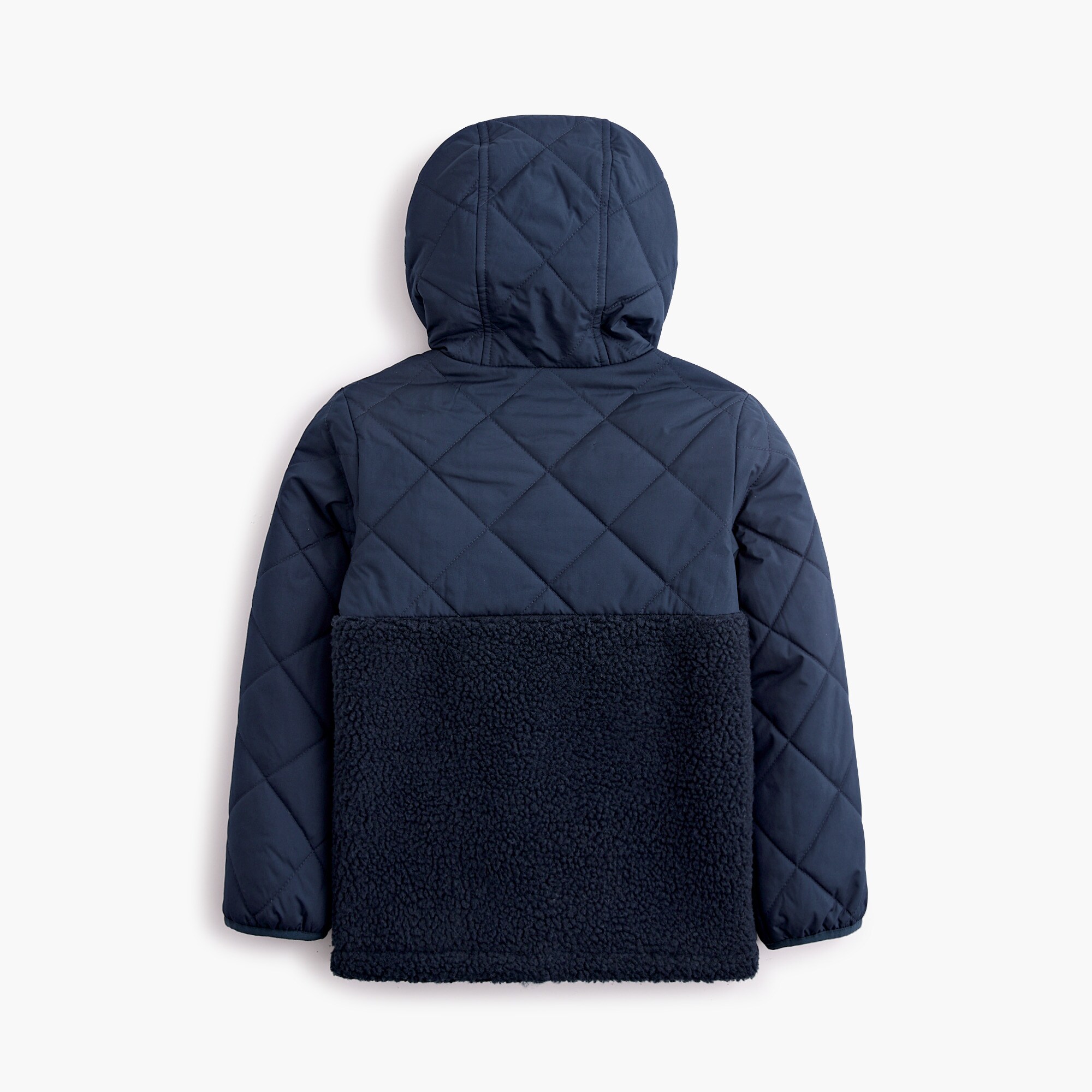 Kids' sherpa hooded puffer jacket