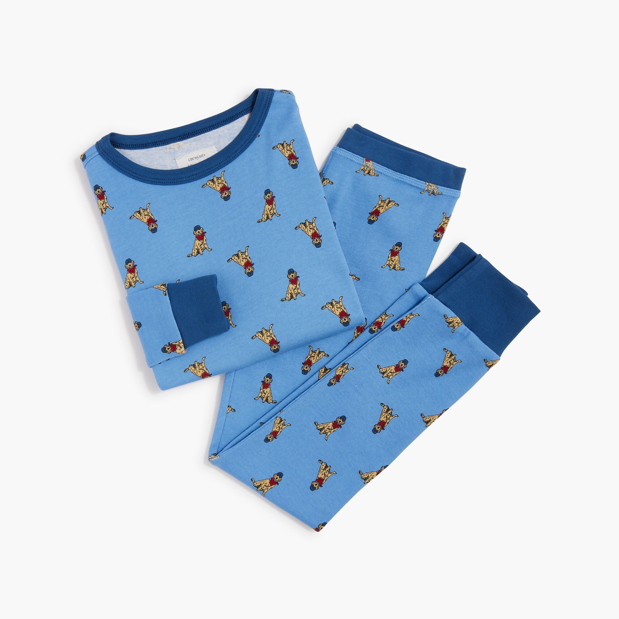 Boys' long-sleeve bandana dog sleep set