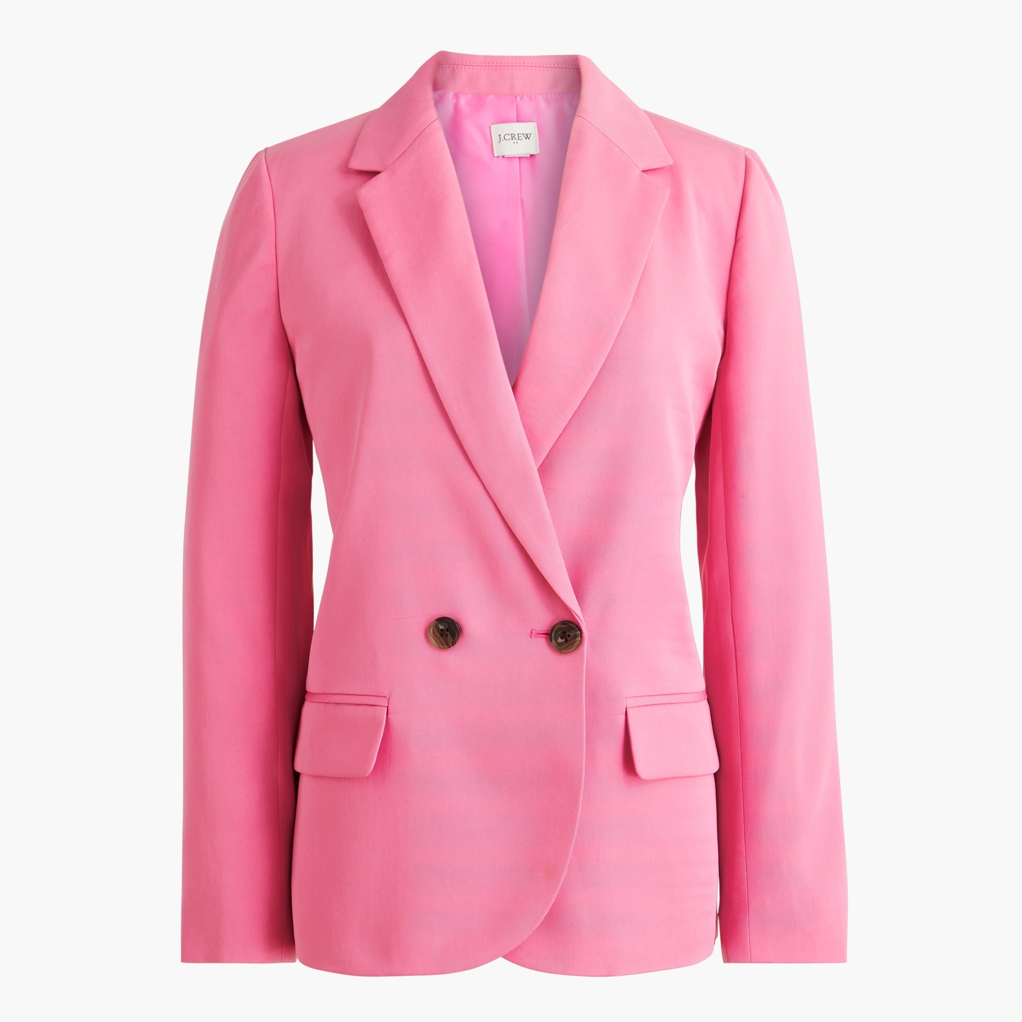 Drapey twill double-breasted blazer