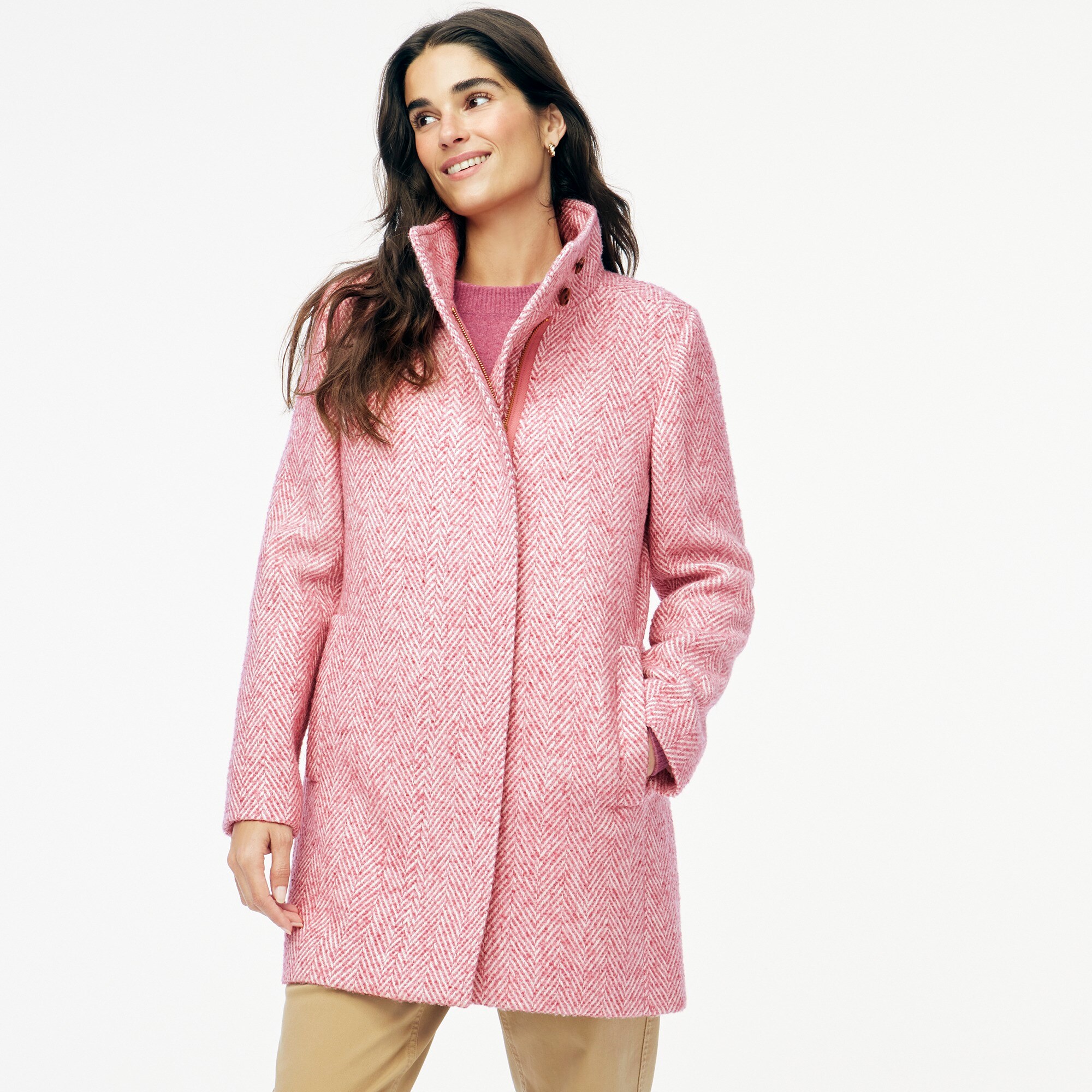 Herringbone city coat