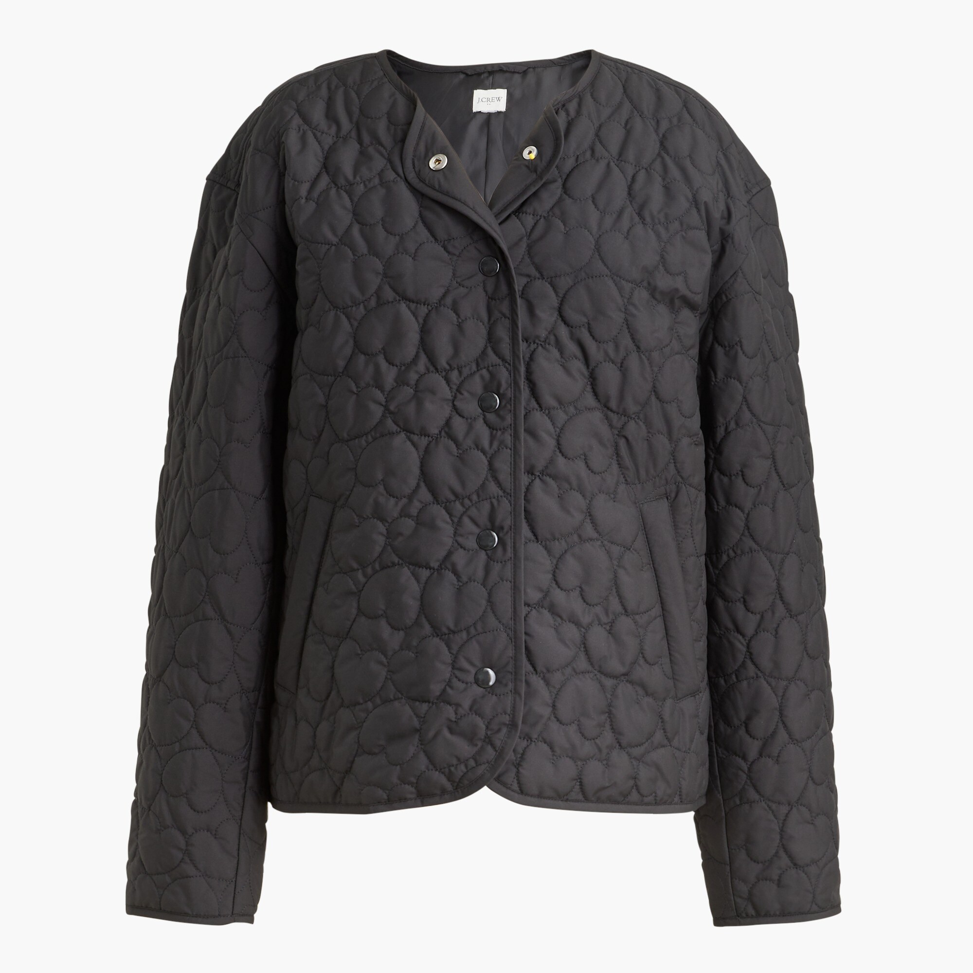 lightweight quilted heart jacket for women