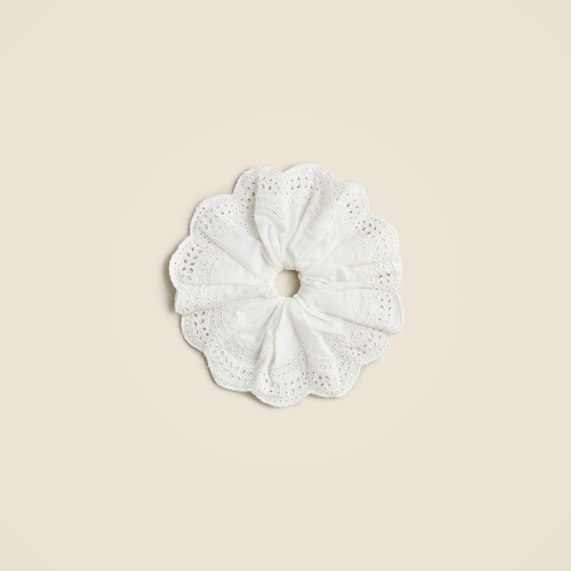 Oversized eyelet scrunchie