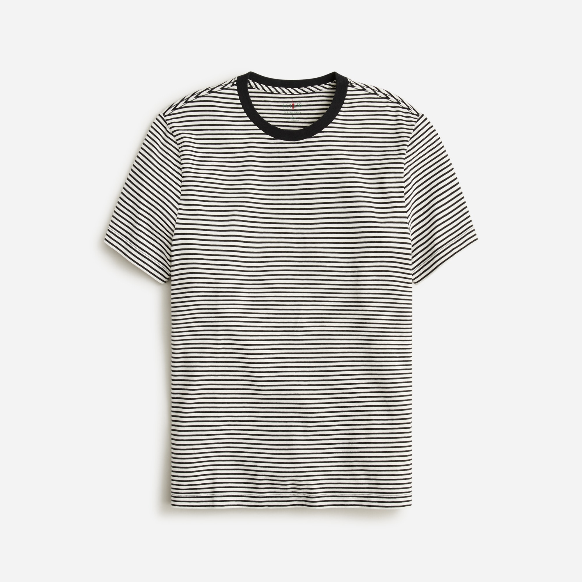mens Sueded cotton T-shirt in stripe