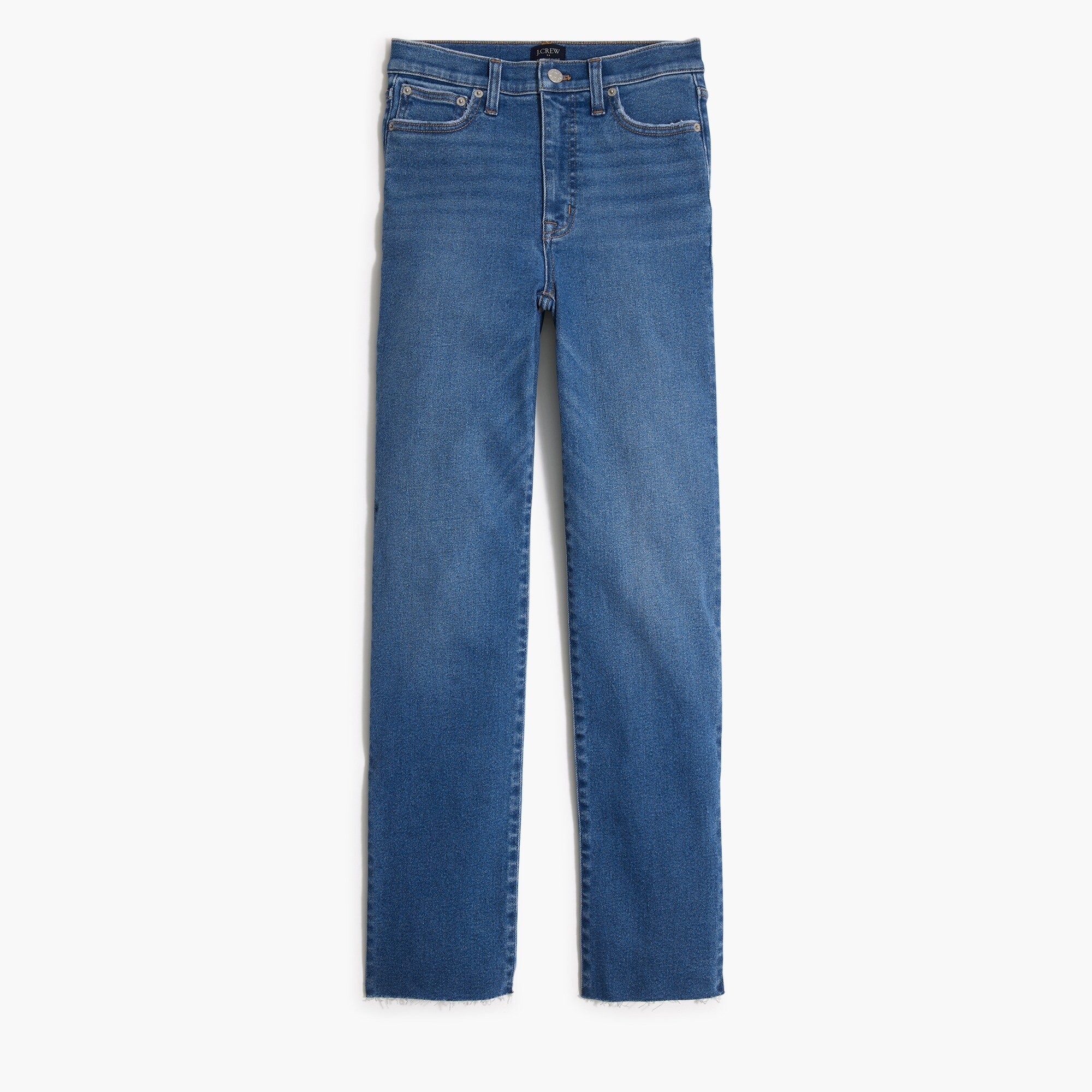 Stovepipe jean with cut hem in signature stretch+