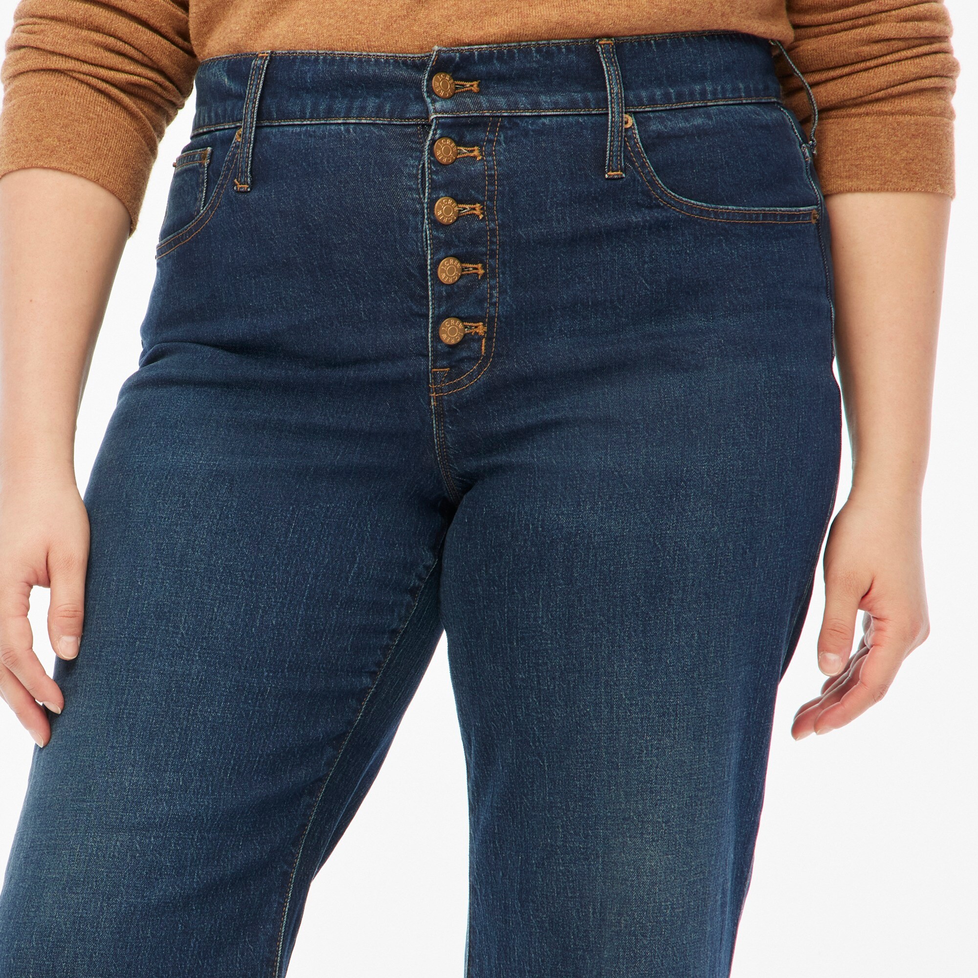 Full-length wide-leg jean in all-day stretch