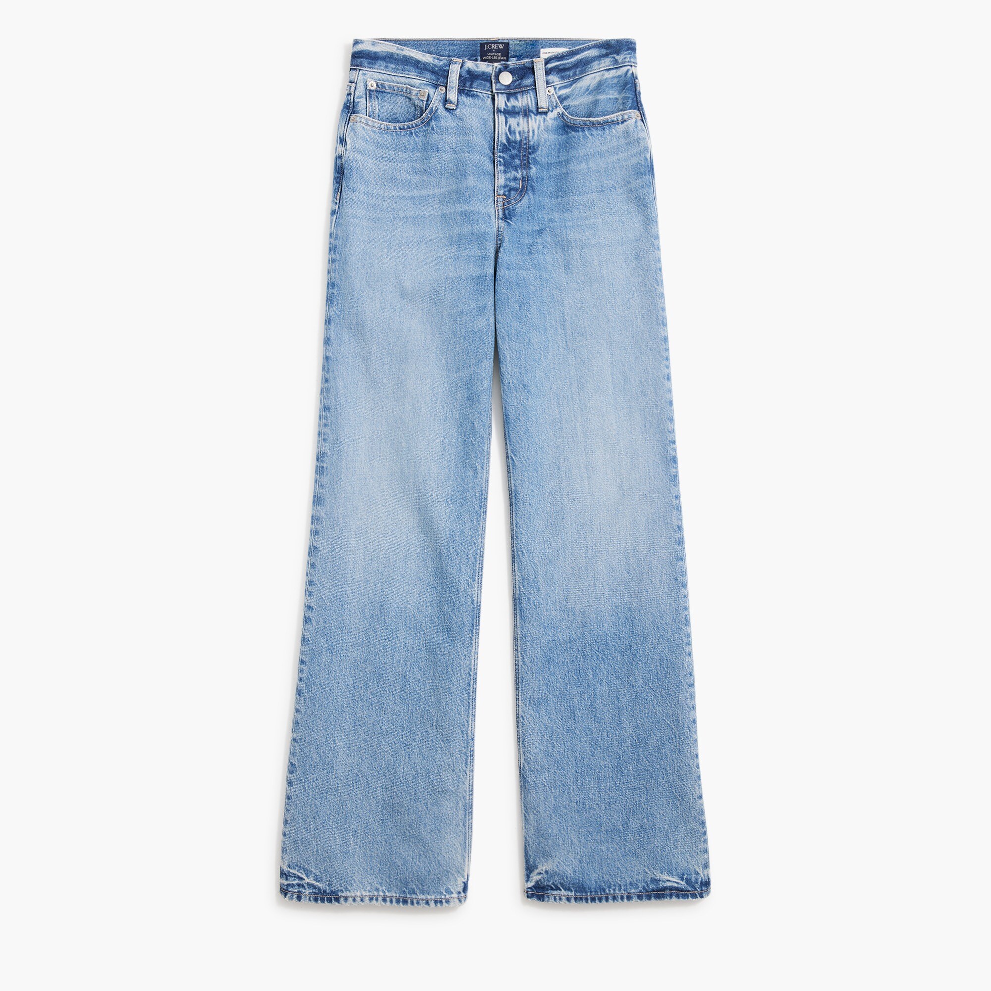 premium edition vintage wide-leg jean with button fly for women