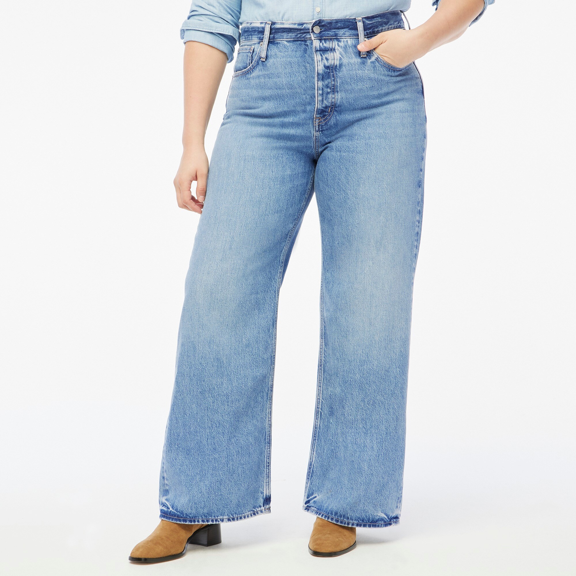 Premium Edition vintage wide-leg jean with button fly