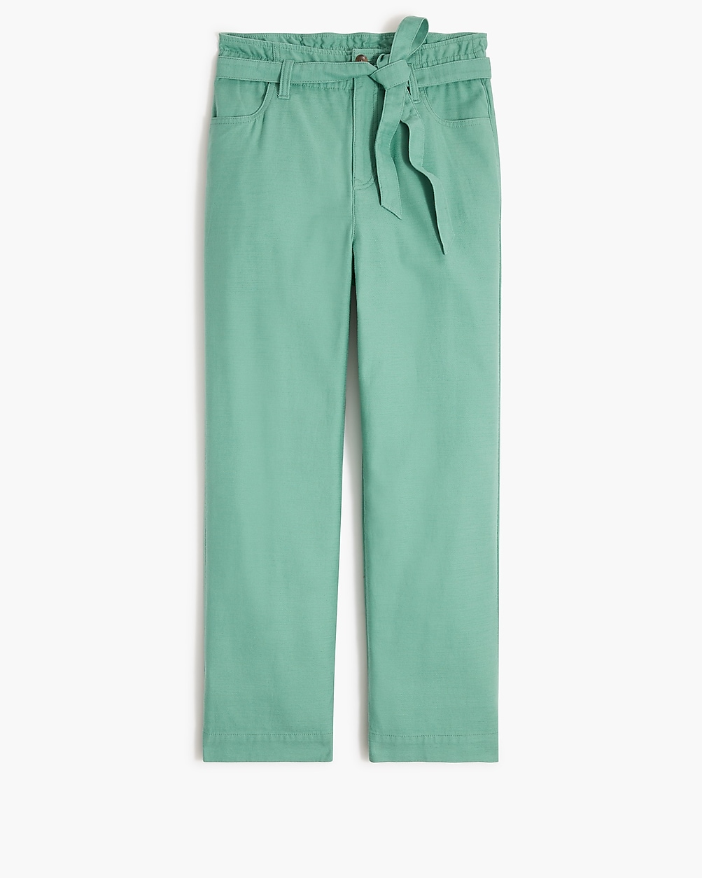 Factory: Cropped Twill Paper-bag Pant For Women Factory: Cropped Twill Paper-bag Pant For Women