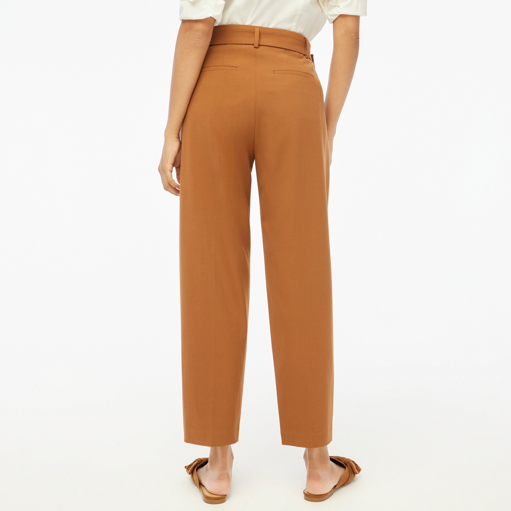 Factory Belted Straight leg Trouser Pant For Women