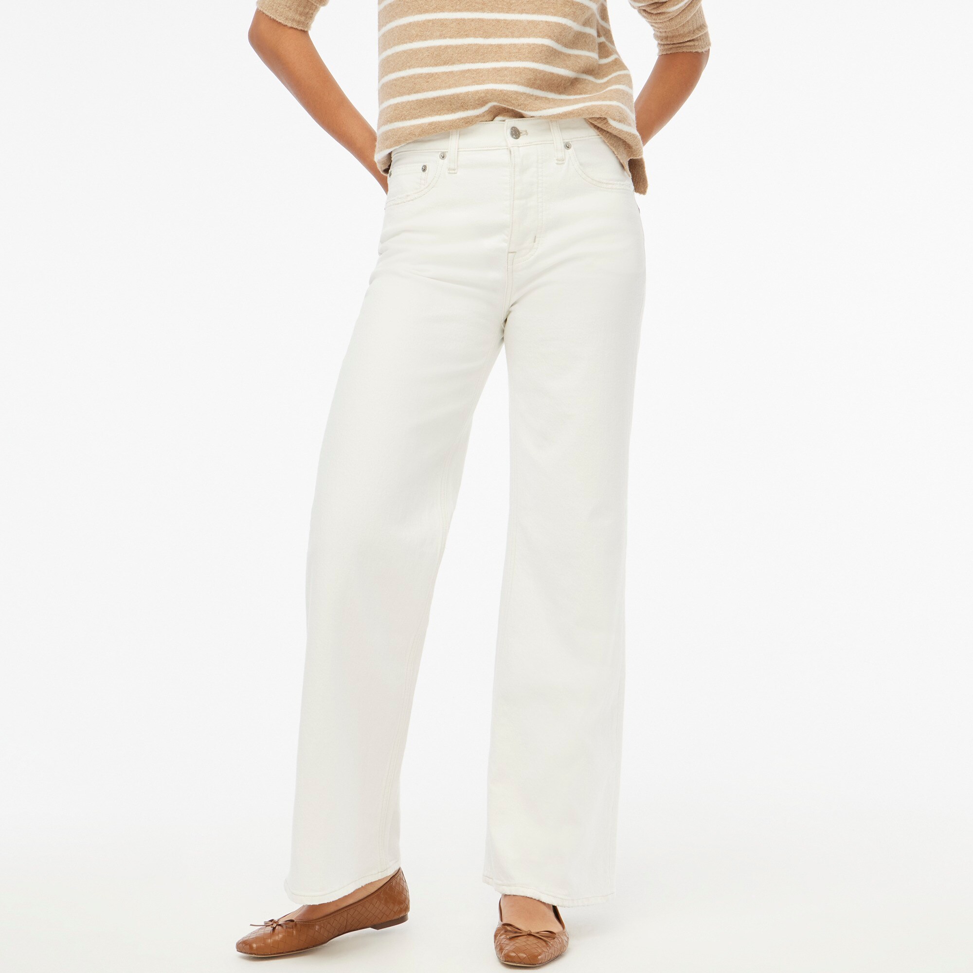 factory: premium edition vintage wide-leg jean with button fly in all-day stretch for women