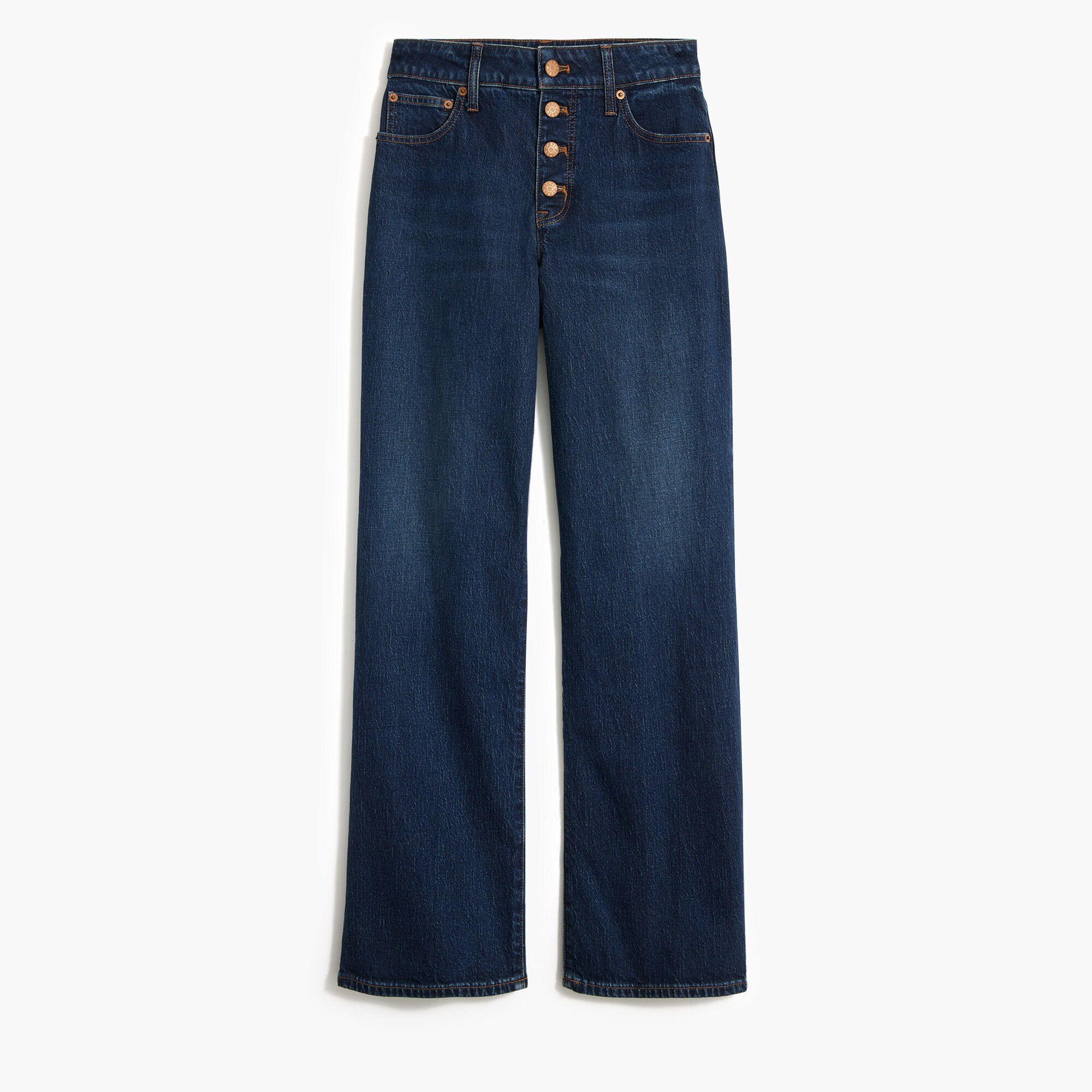 Curvy full-length wide-leg jean in all-day stretch