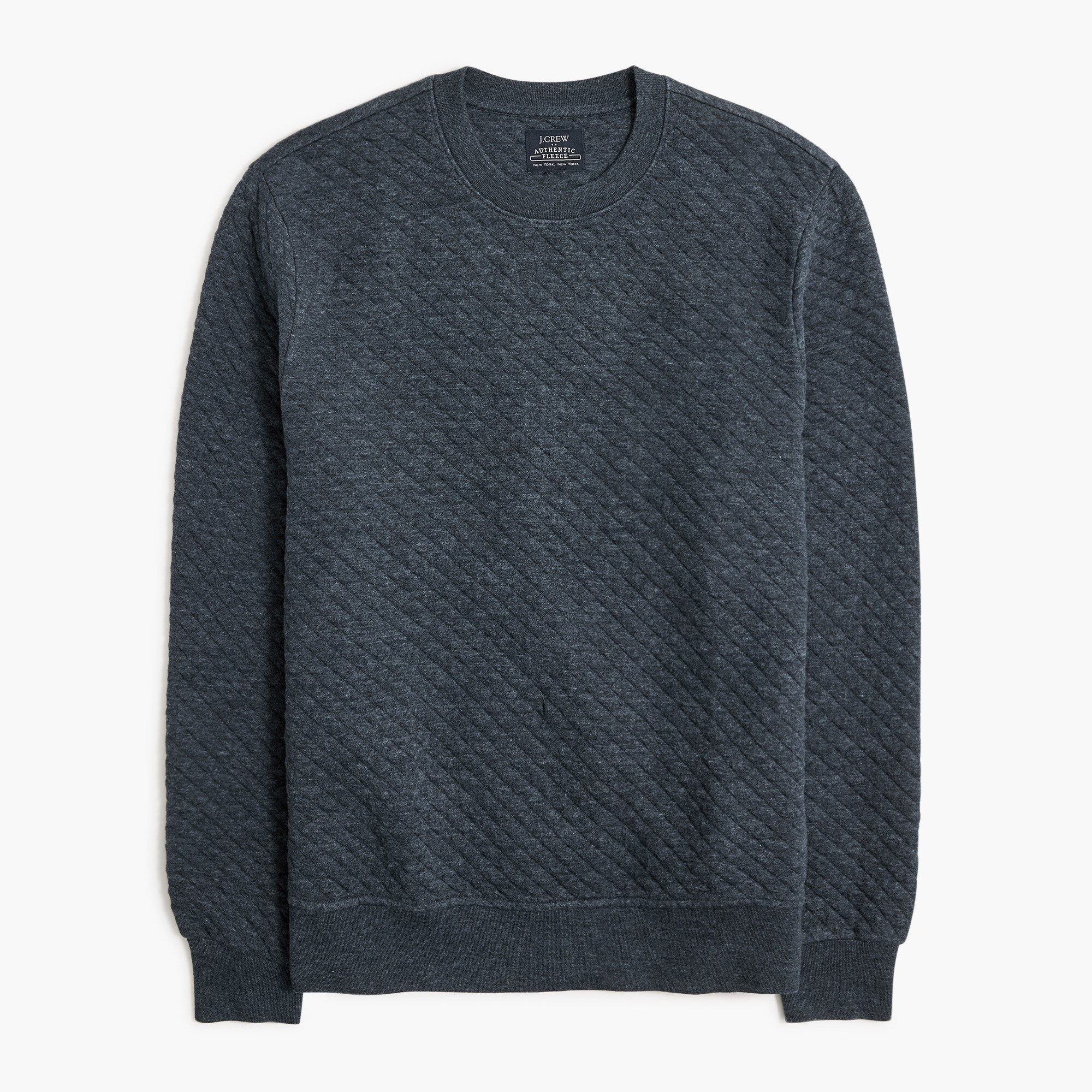 quilted crewneck sweatshirt for men