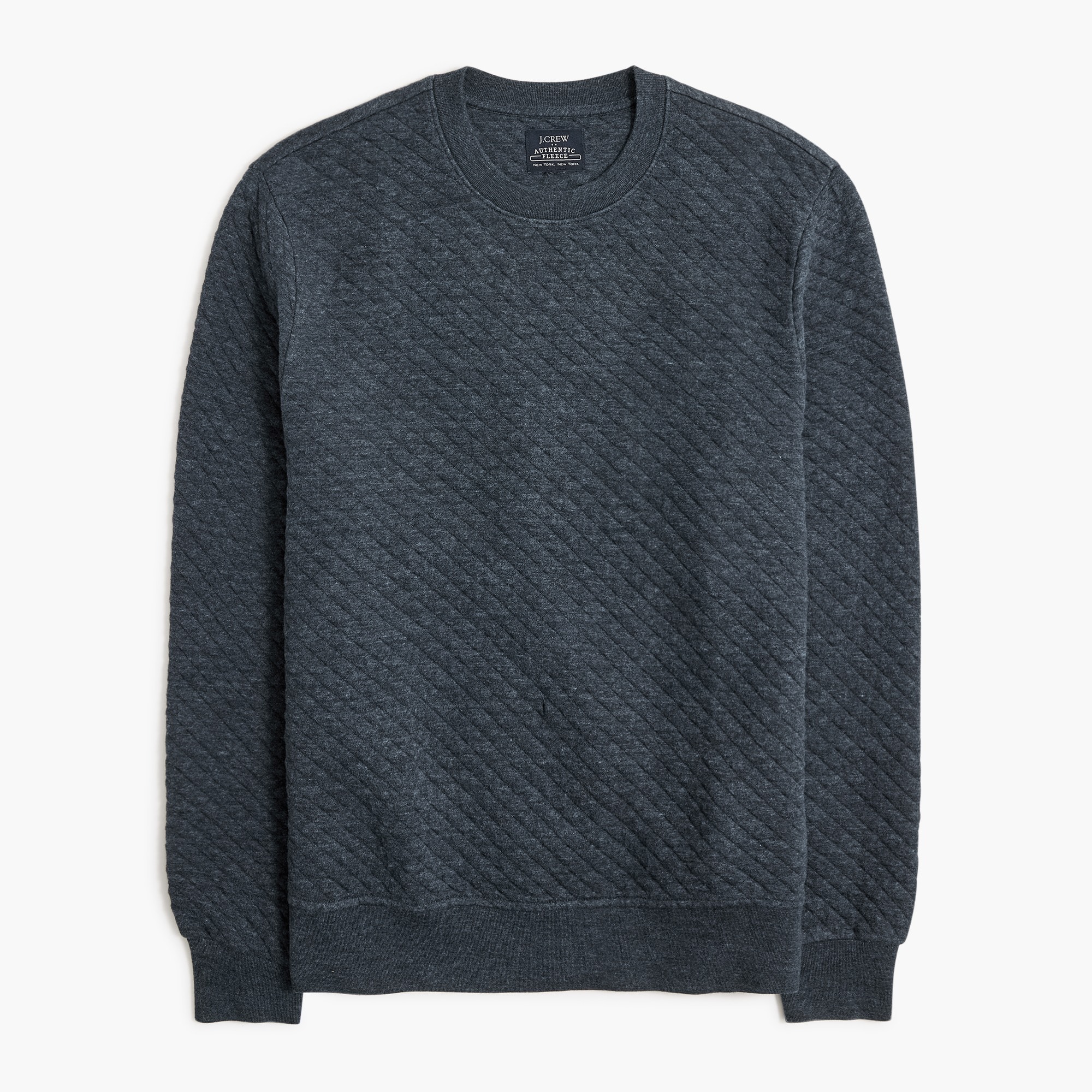 Quilted crewneck sweatshirt