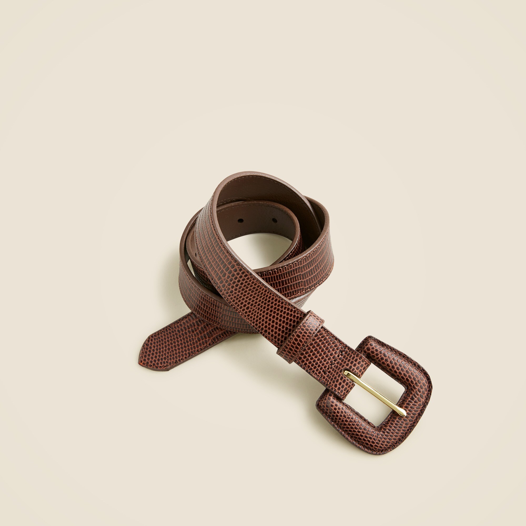 Italian Leather Chunky Belt Men main image 3