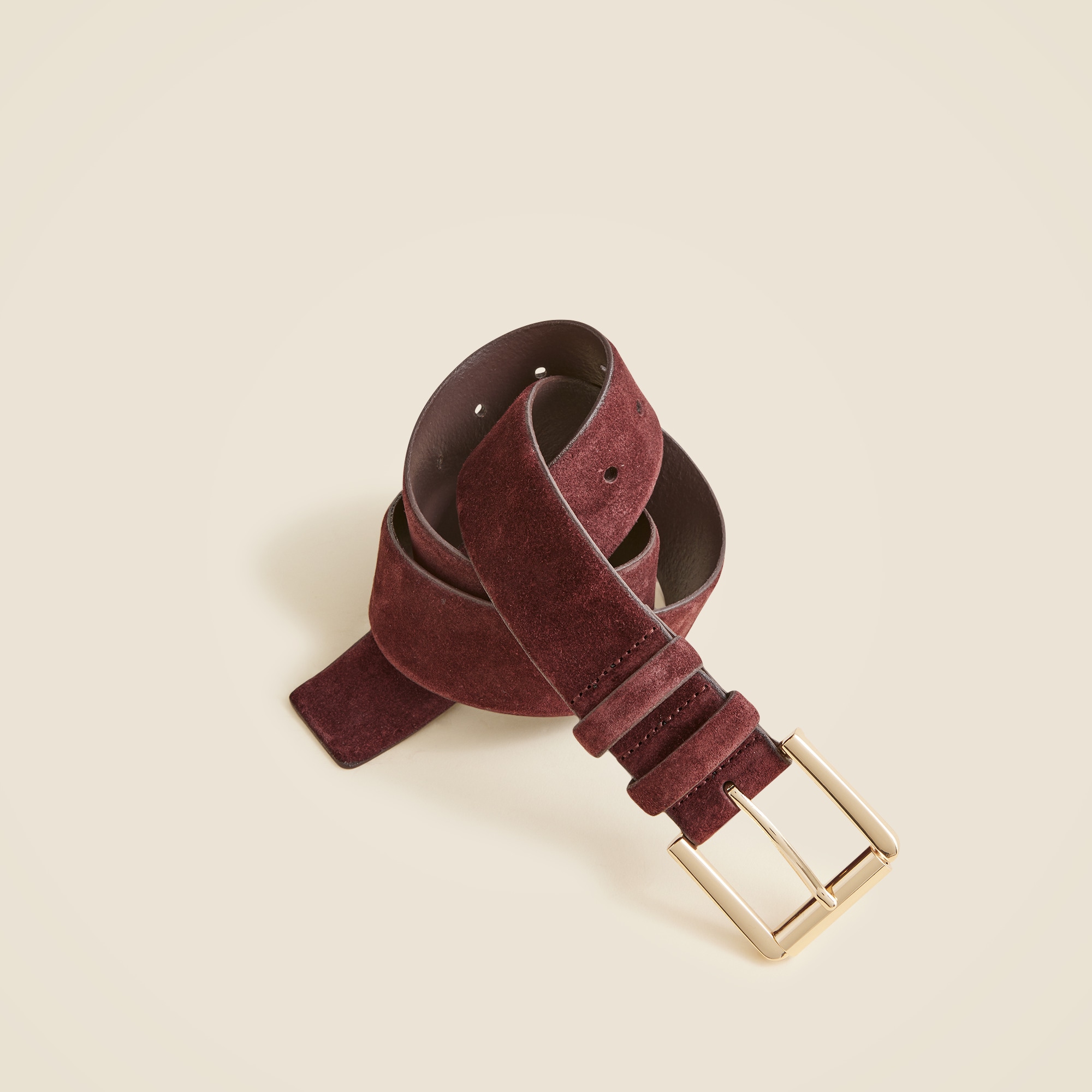 womens Suede roller-buckle belt