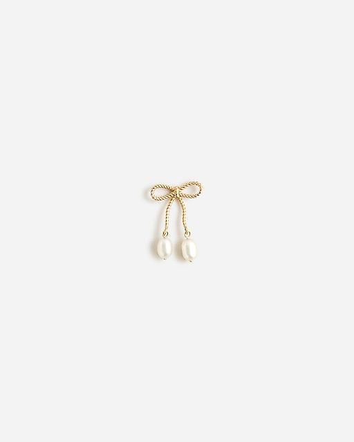 womens Catbird&trade; X J.Crew rope bow earring with pearls