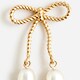 Catbird&trade; X J.Crew single rope bow earring with pearls 14K GOLD j.crew: catbird&trade; x j.crew single rope bow earring with pearls for women