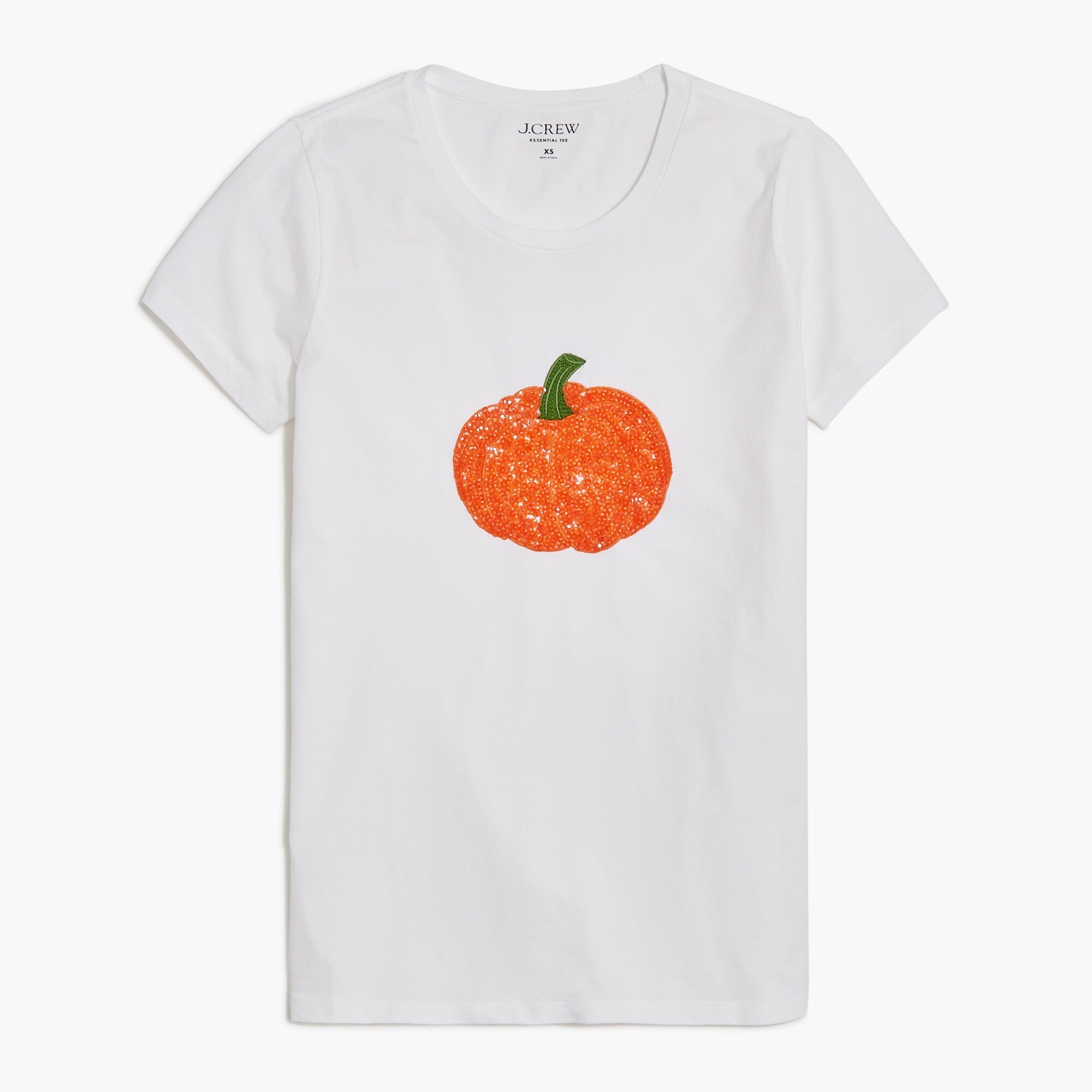 Sequin pumpkin graphic tee