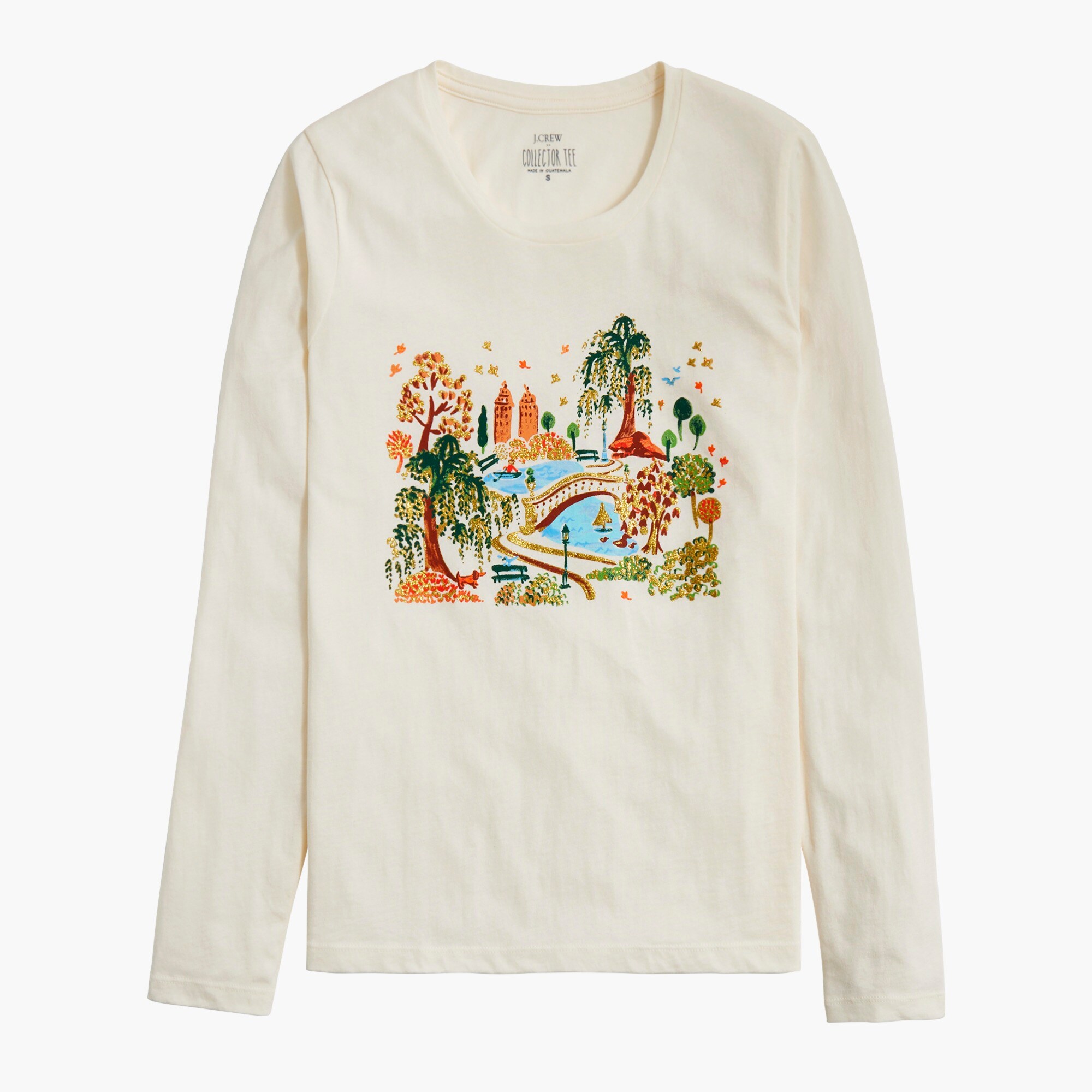 long-sleeve central park graphic tee for women