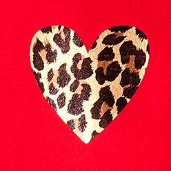 Leopard heart graphic tee LEOPARD HEART factory: leopard heart graphic tee for women