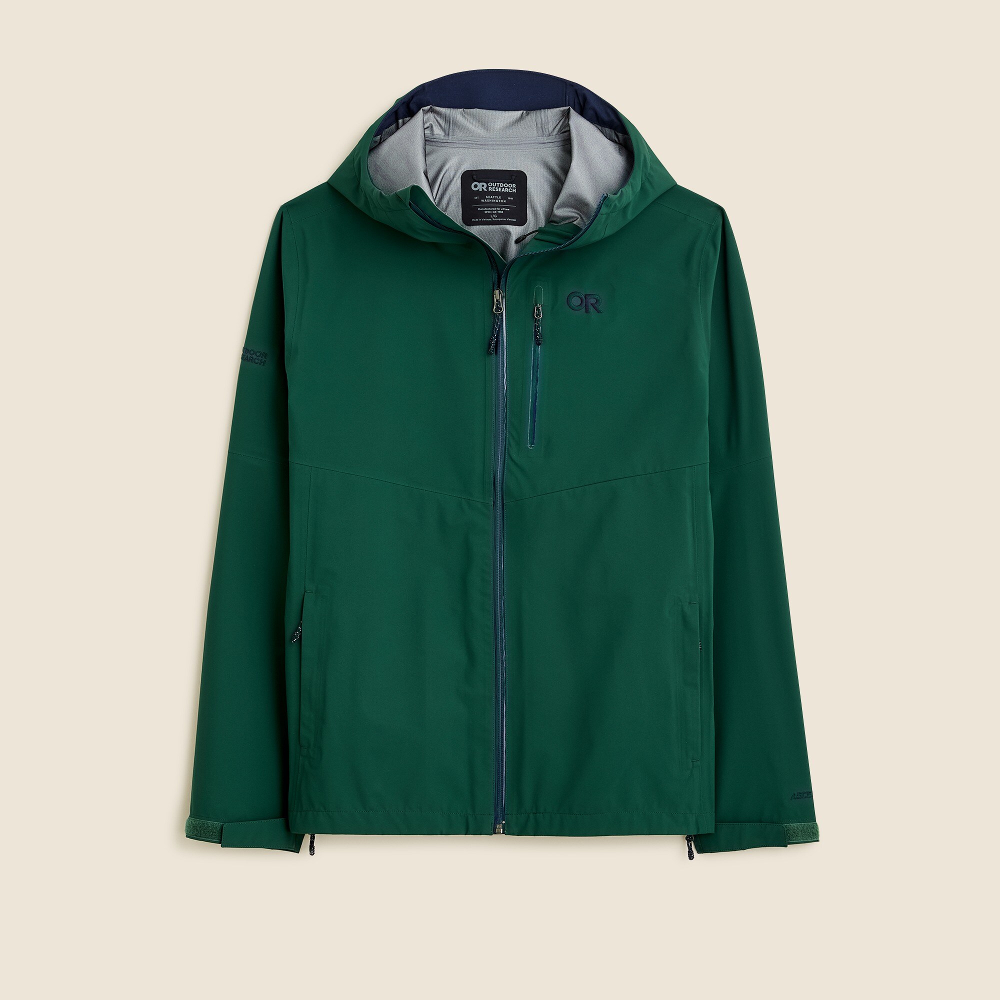 Outdoor Research® X J.Crew Foray 3L Rain Jacket For Men | J.Crew