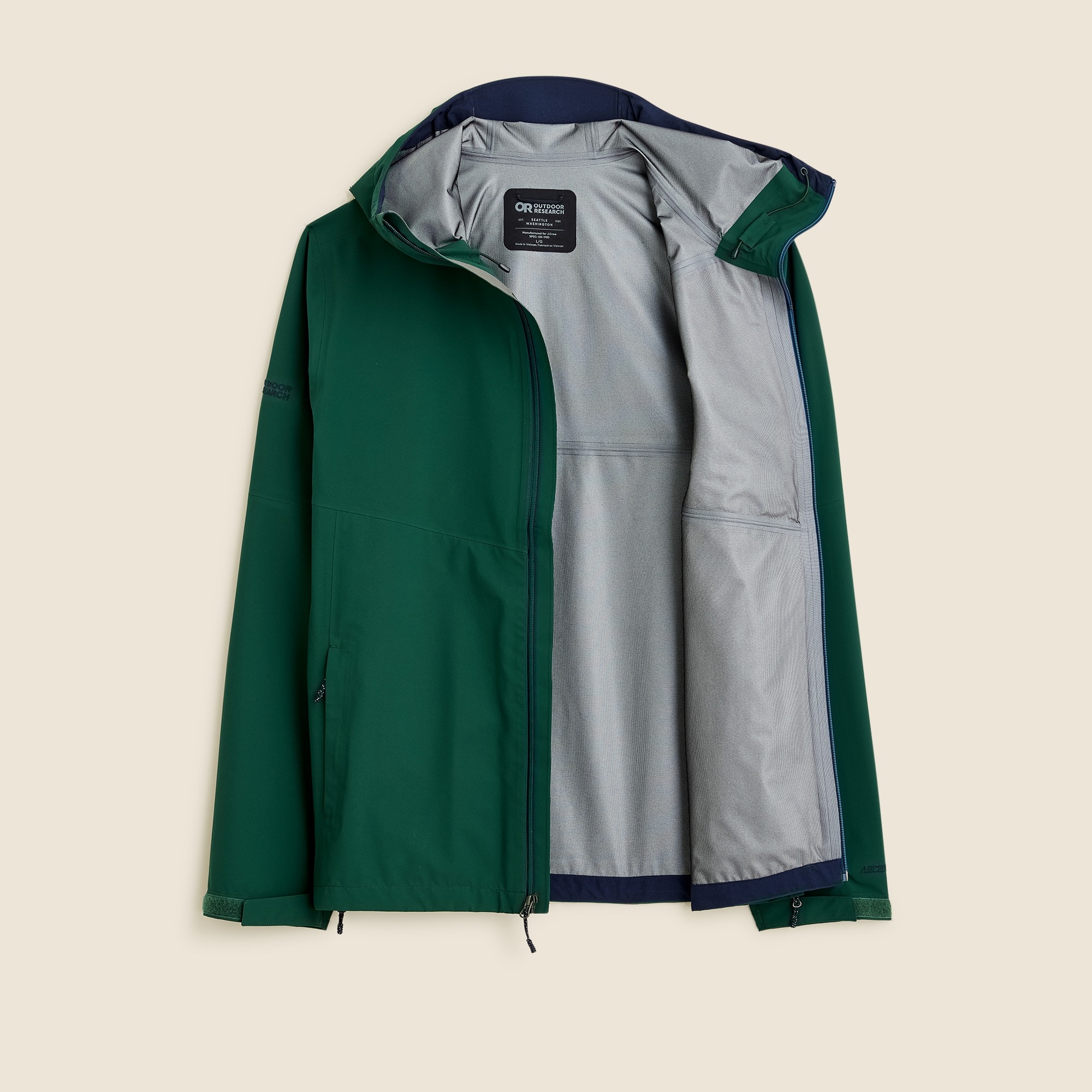Outdoor Research® X J.Crew Foray 3L rain jacket