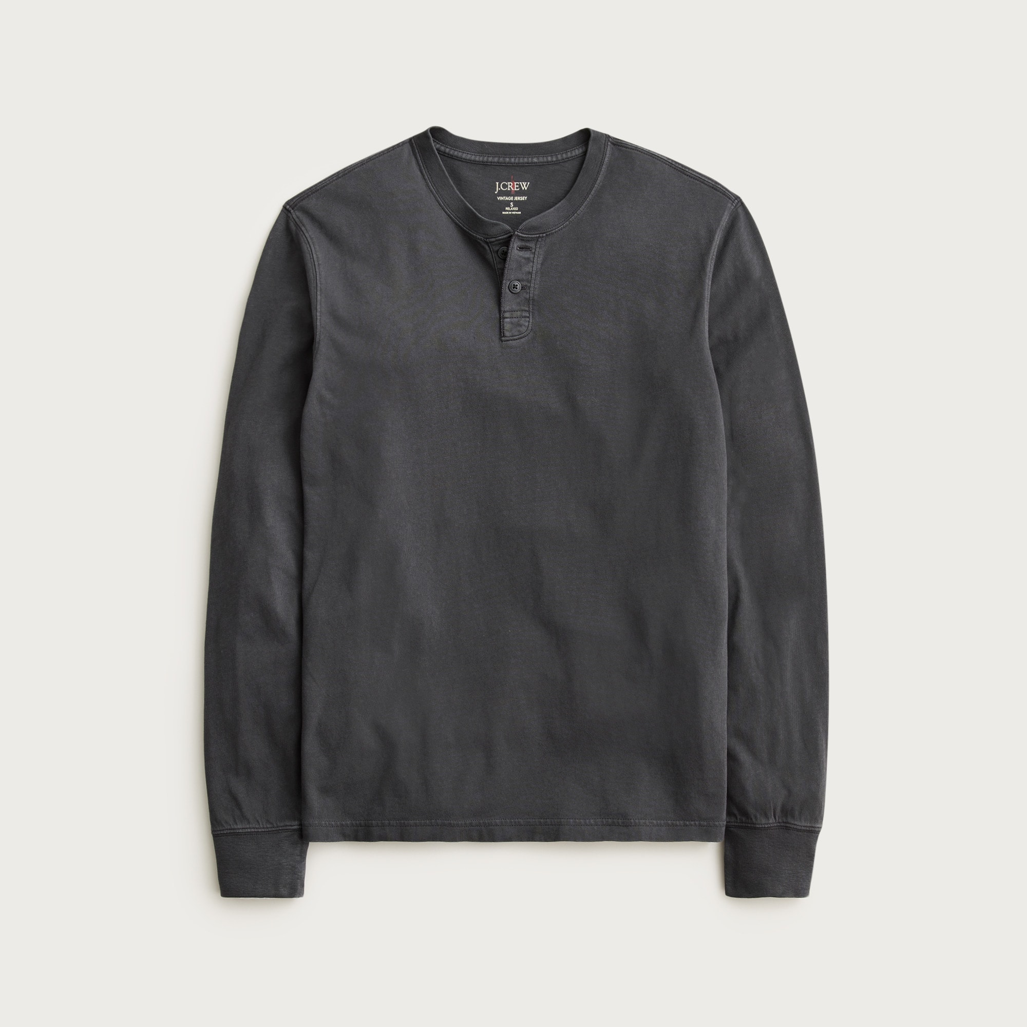 Tall vintage-wash cotton henley