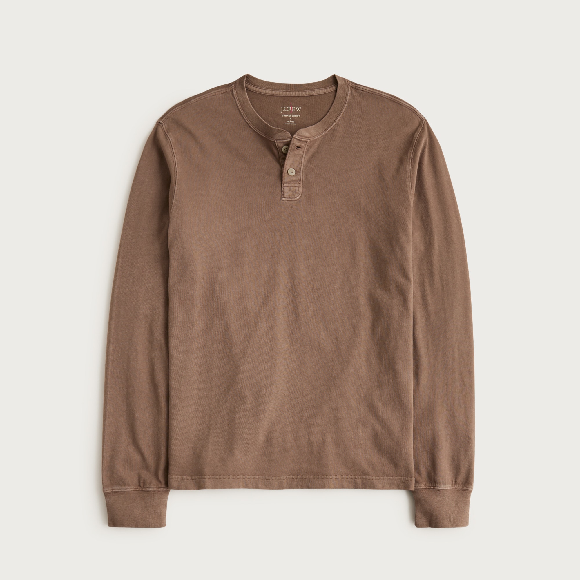 Tall vintage-wash cotton henley