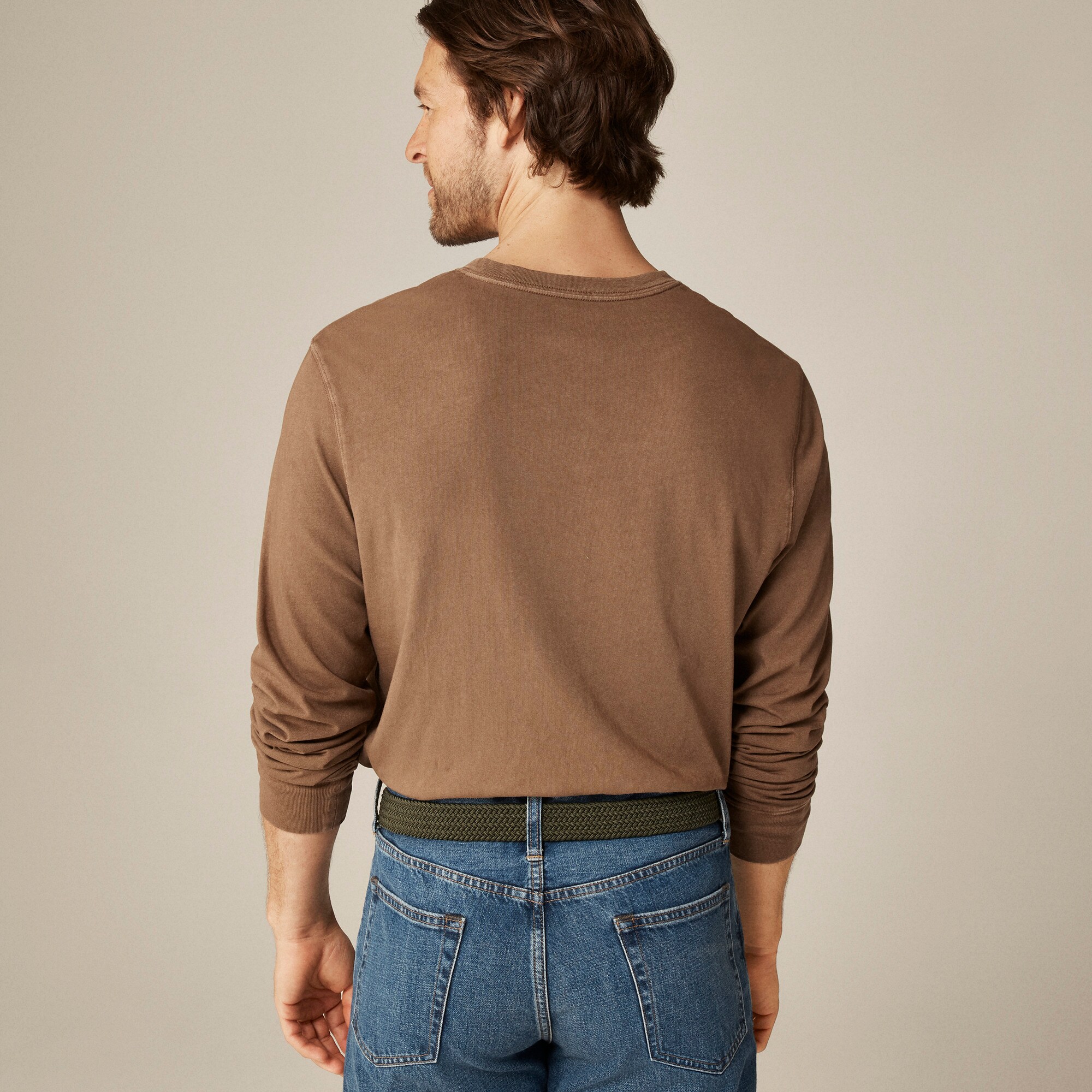Vintage-wash Cotton Henley For Men | J.Crew