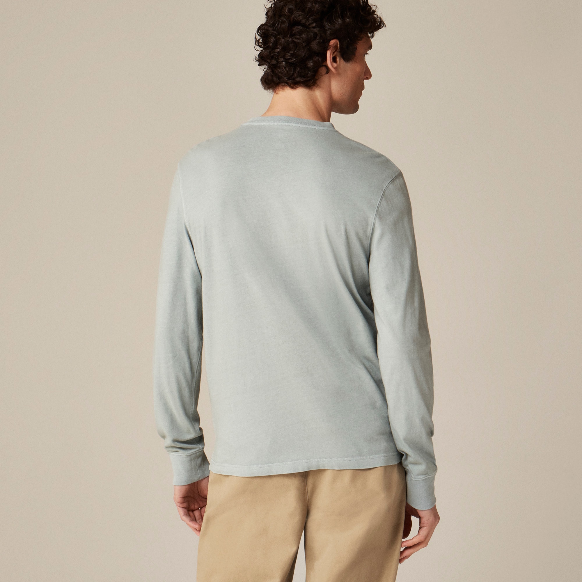 Vintage-wash cotton henley