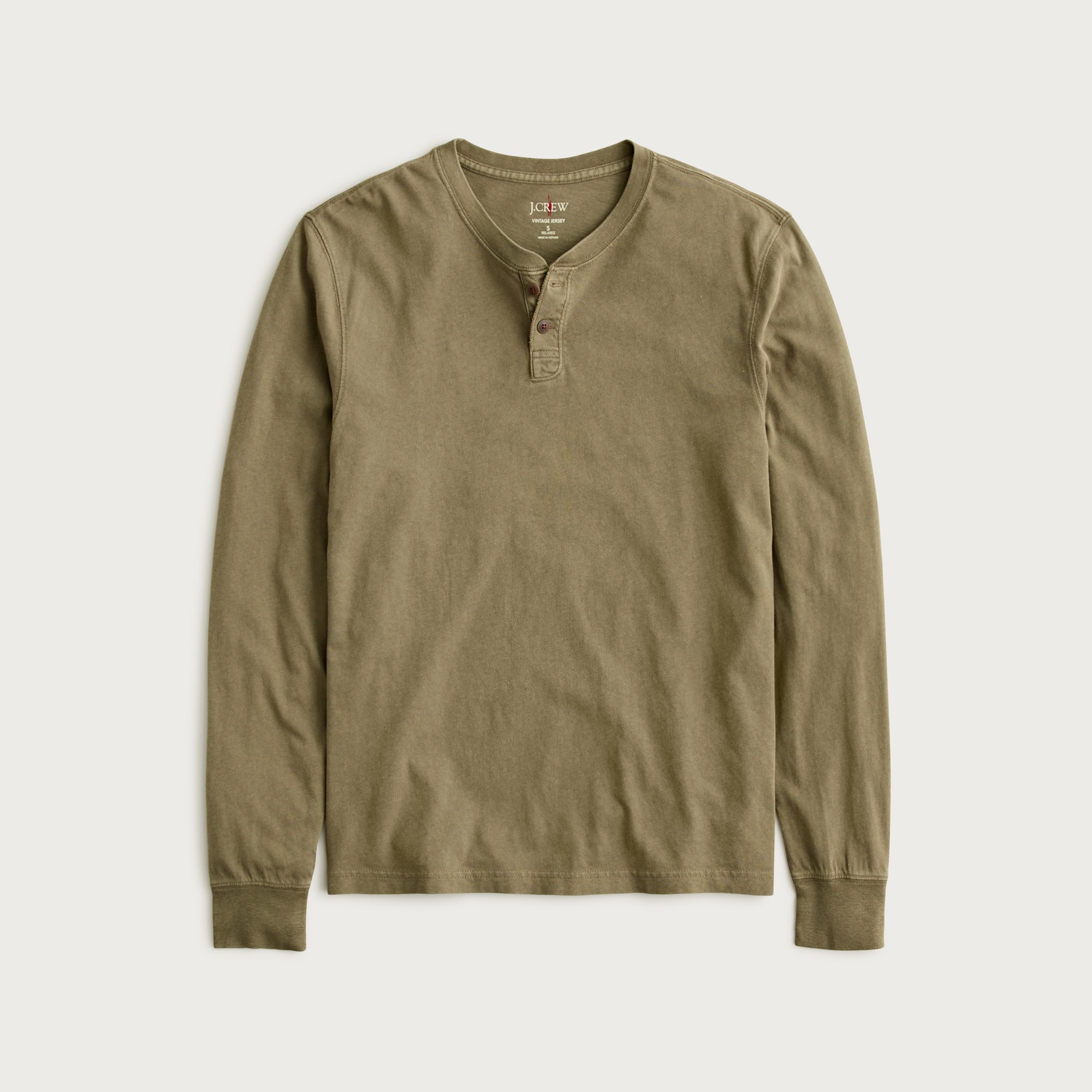 Vintage-wash cotton henley