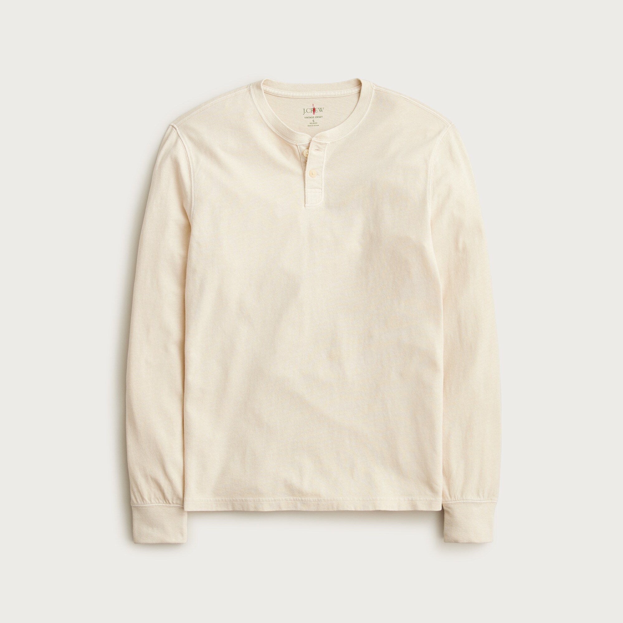Vintage-wash cotton henley