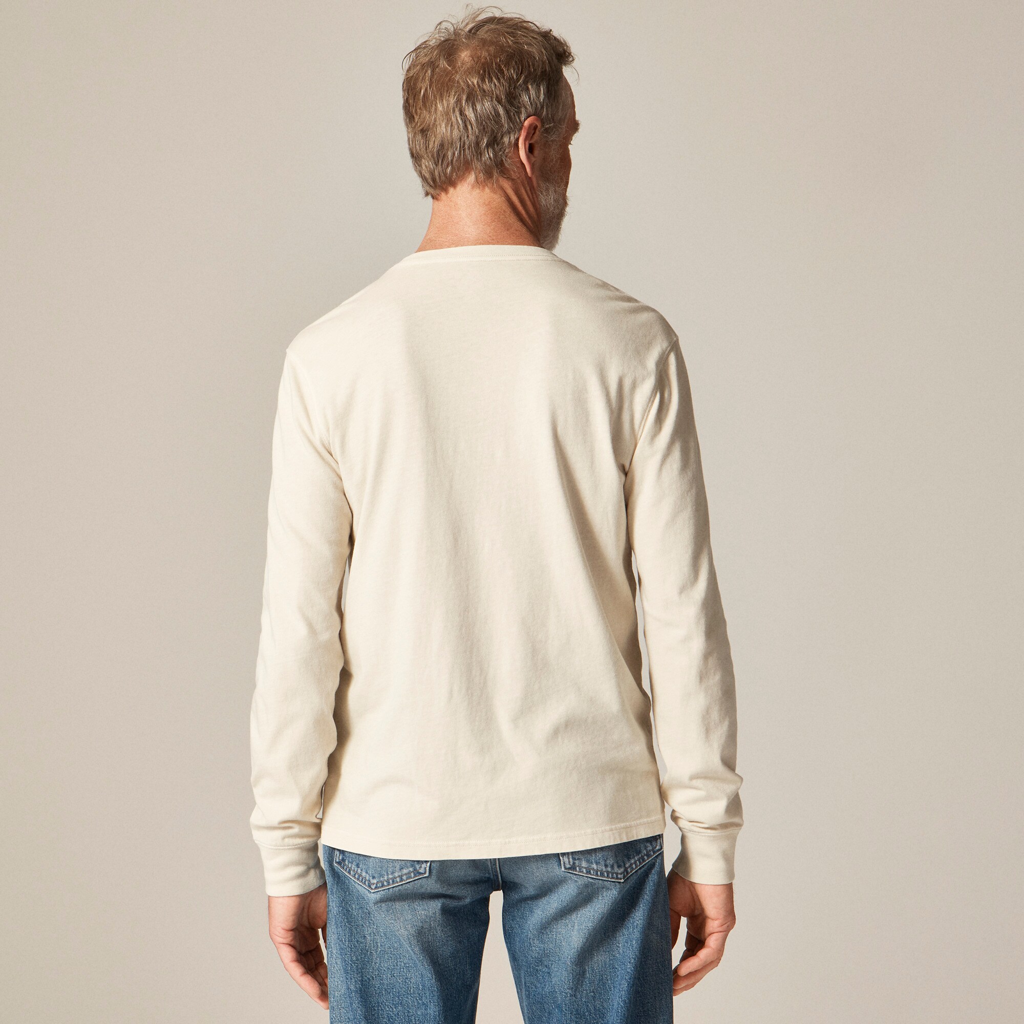 Vintage-wash cotton henley