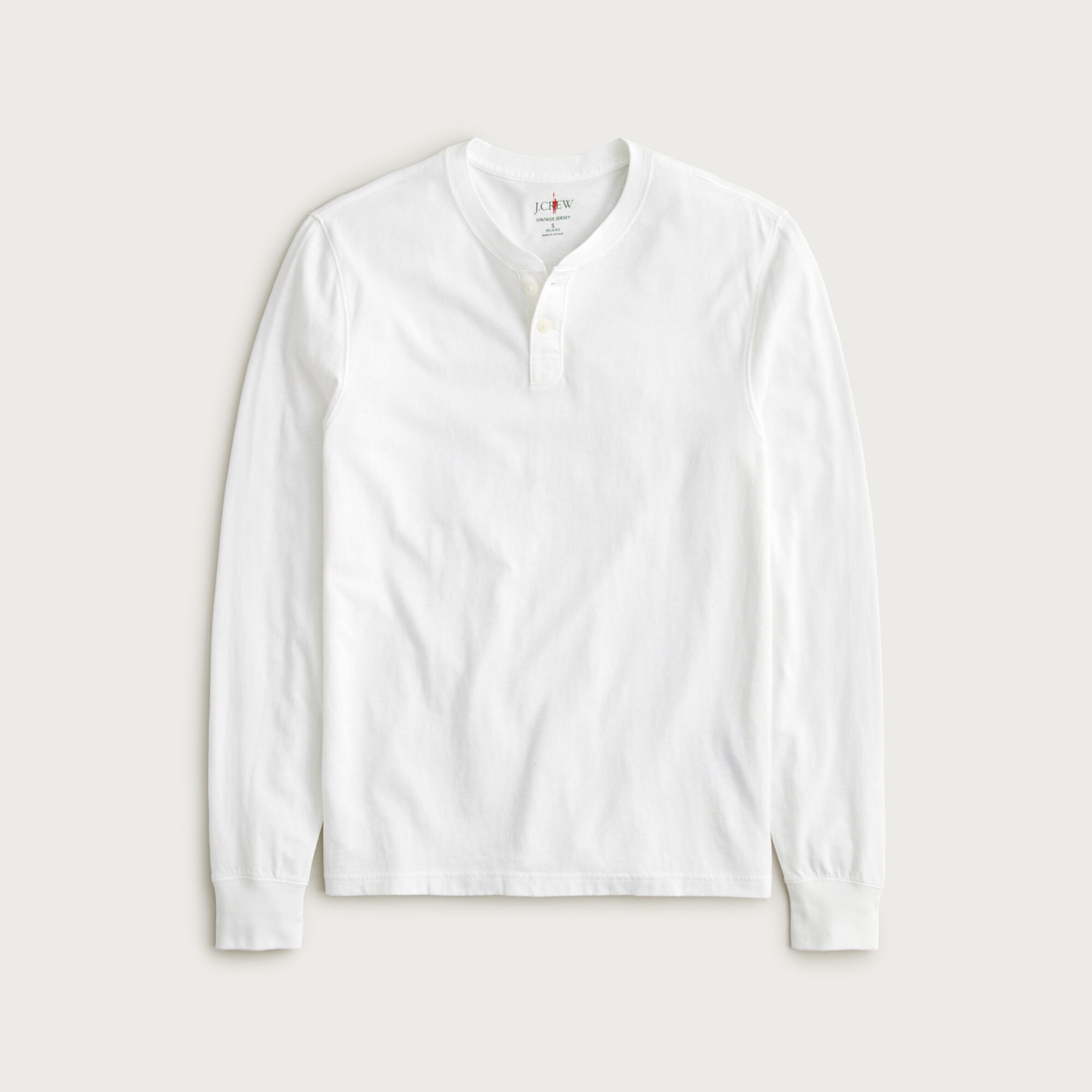 Vintage-wash cotton henley