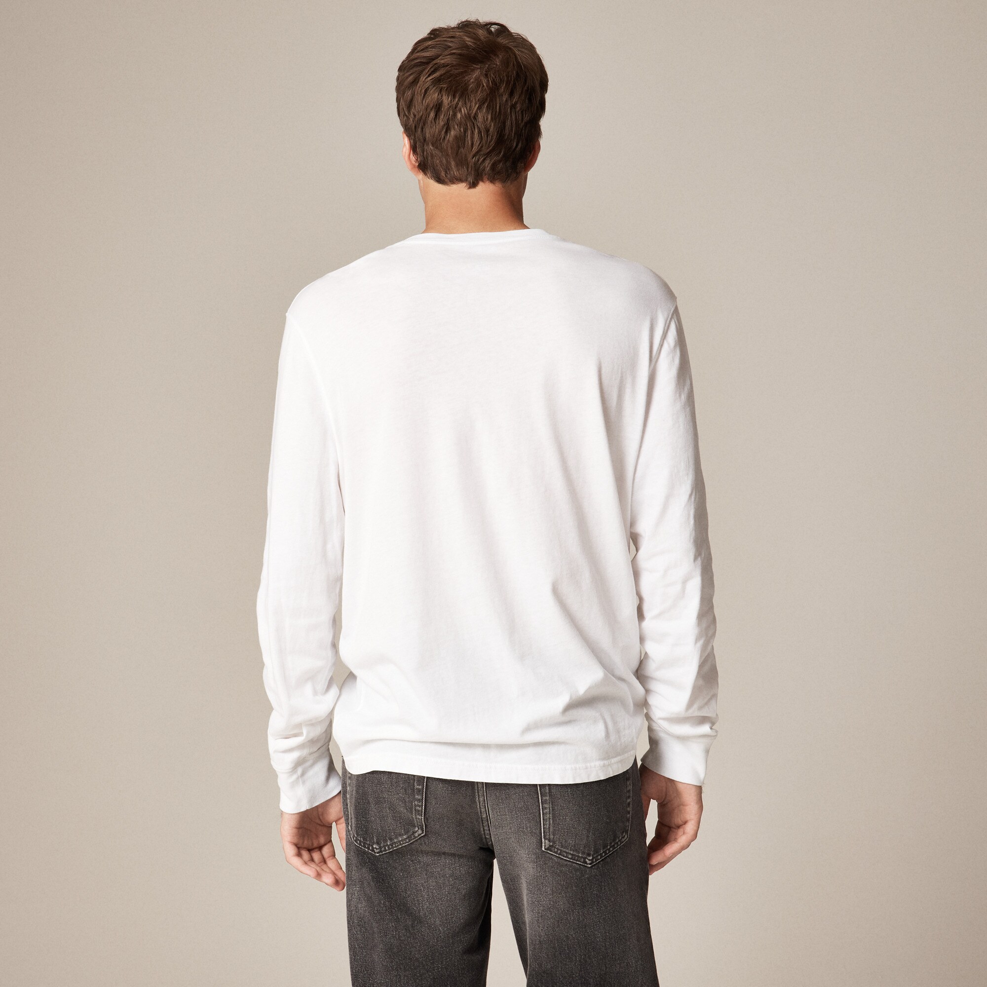 Vintage-wash cotton henley