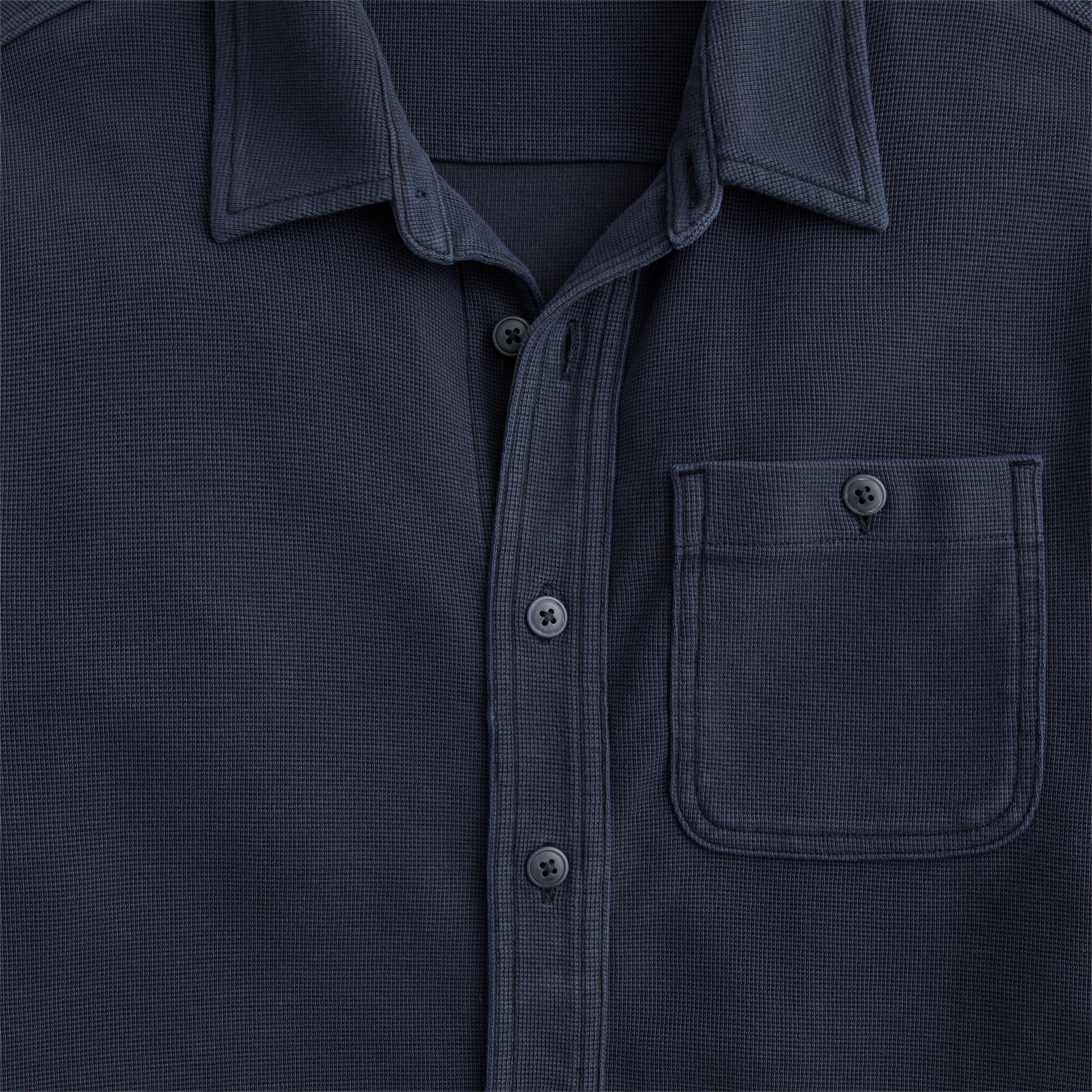 Cotton waffle shirt