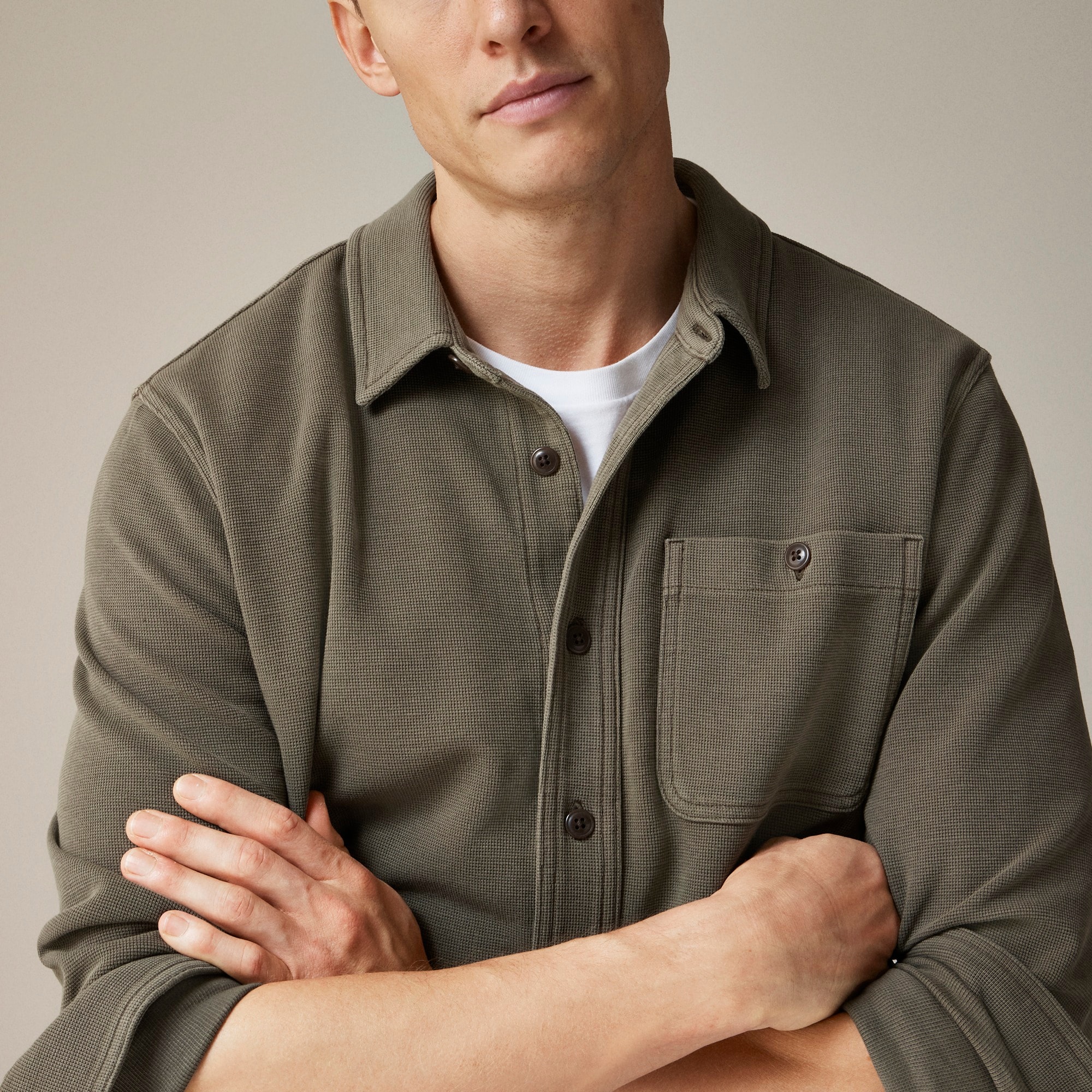 Cotton waffle shirt