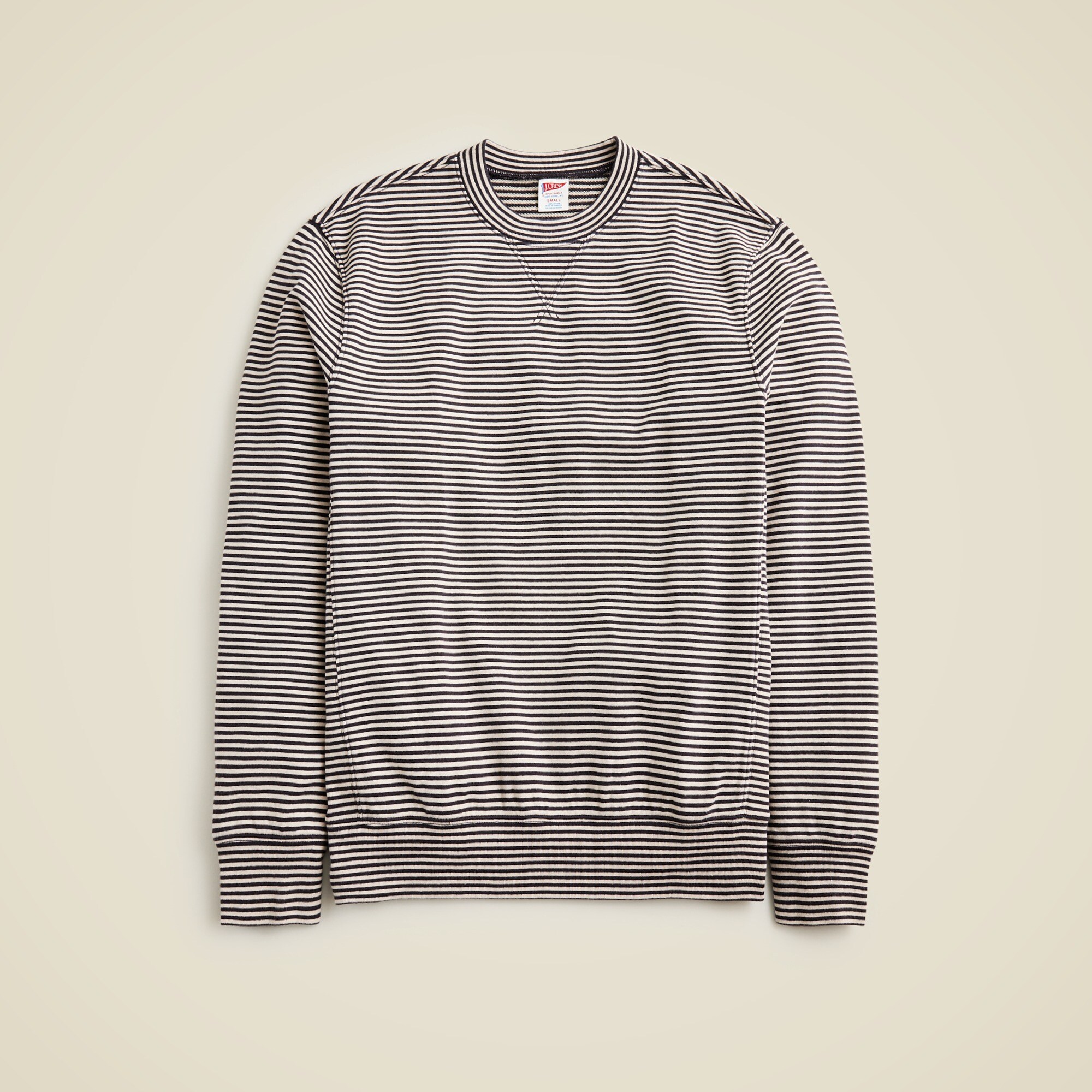 Lightweight french terry sweatshirt in stripe