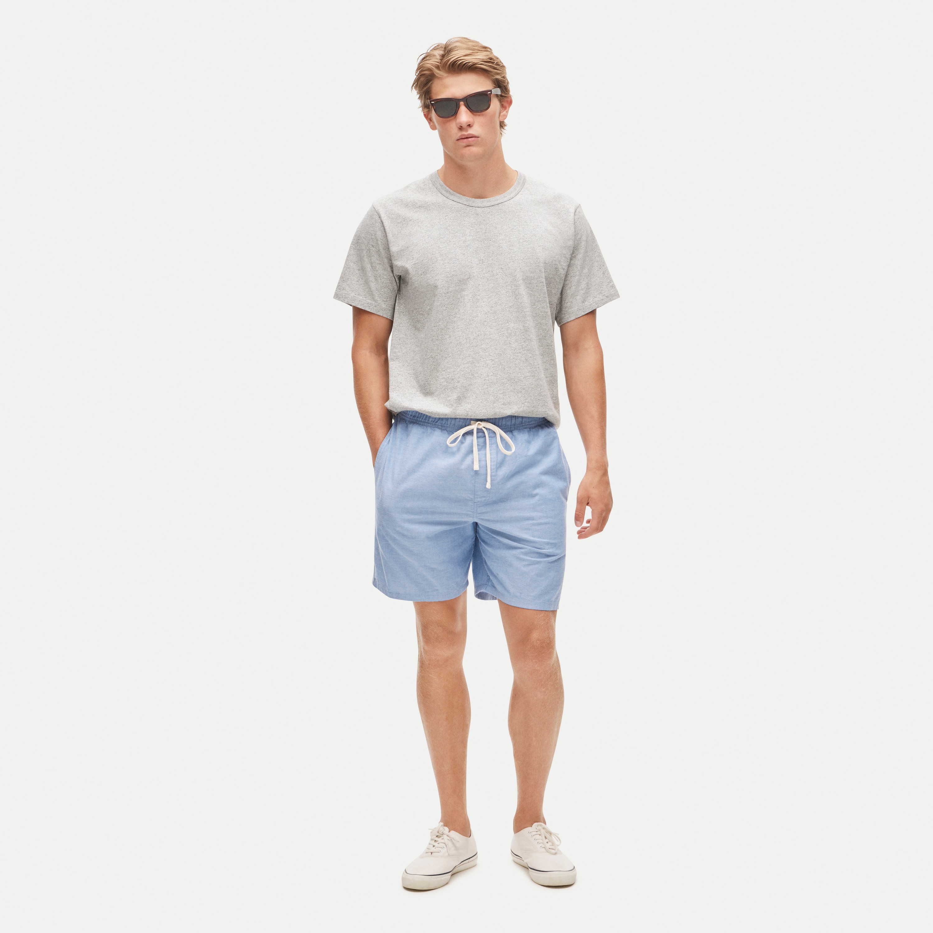 7'' lounge short in Broken-in oxford cloth