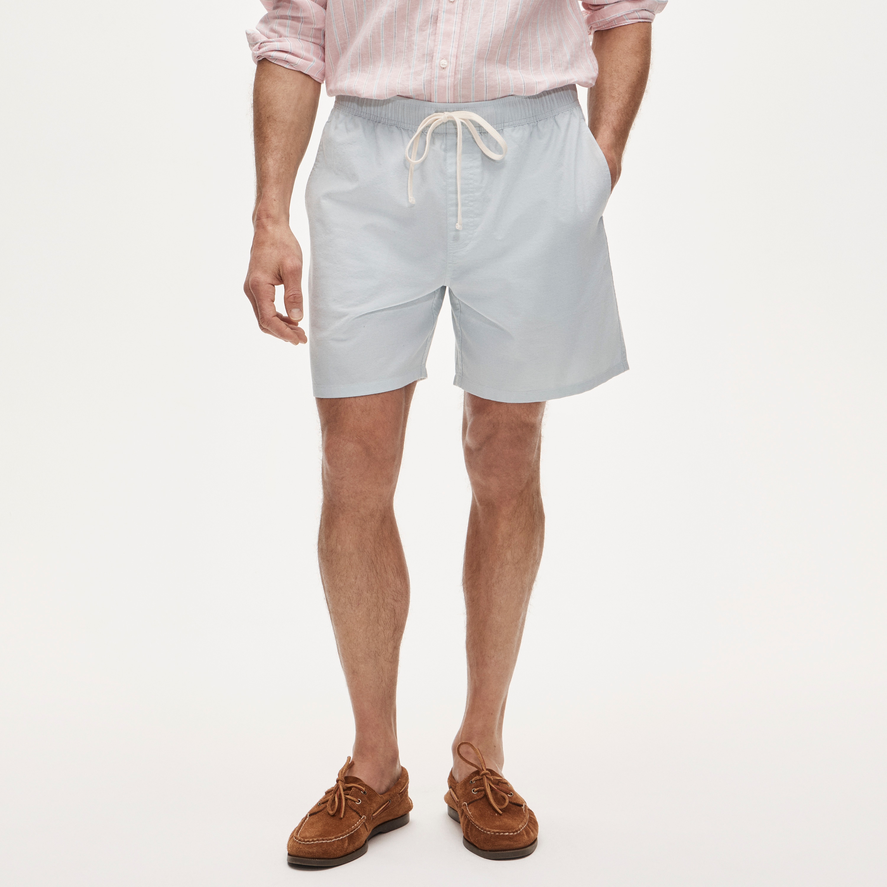 7'' Lounge Short In Broken-in Oxford Cloth For Men | J.Crew