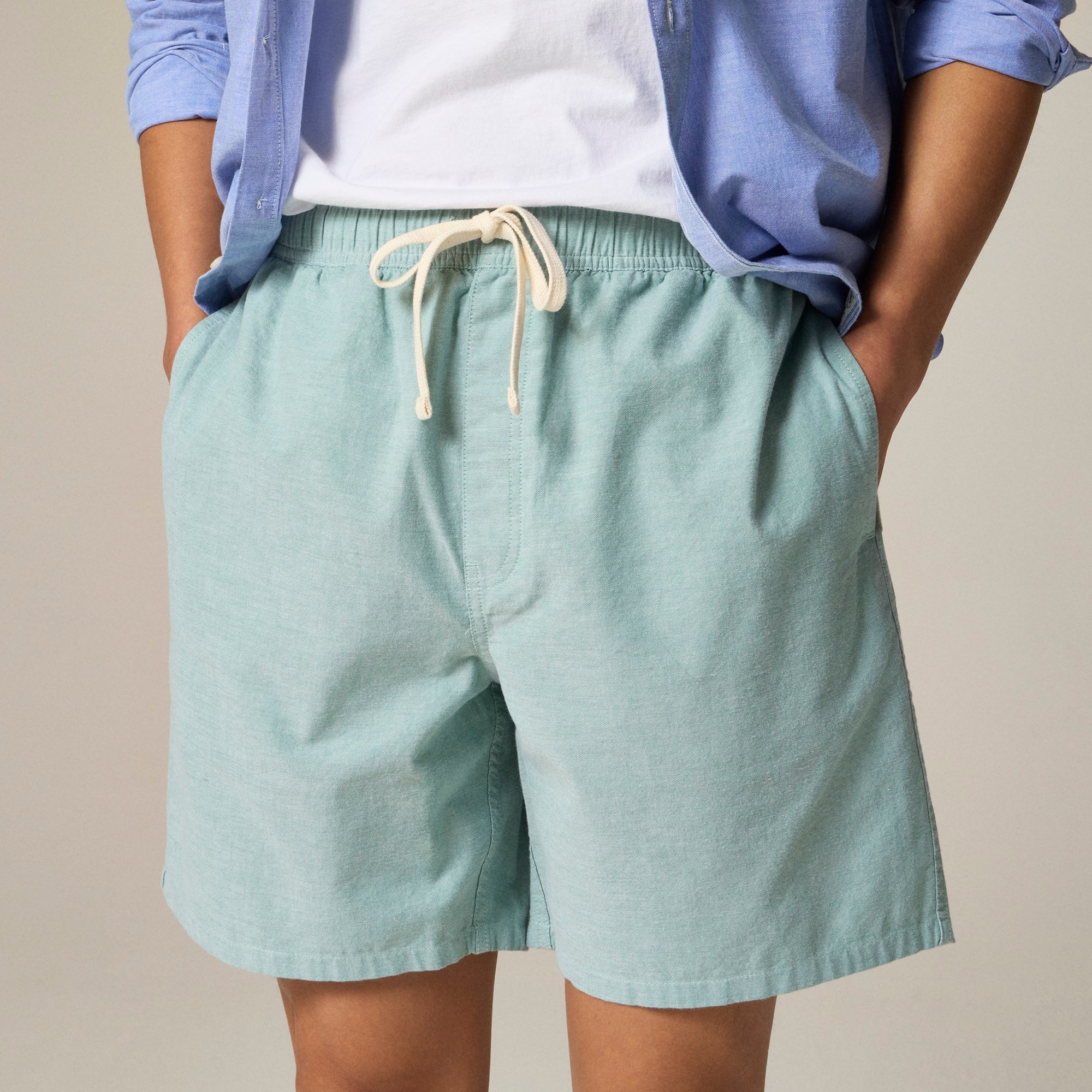 mens 7'' lounge short in Broken-in oxford cloth