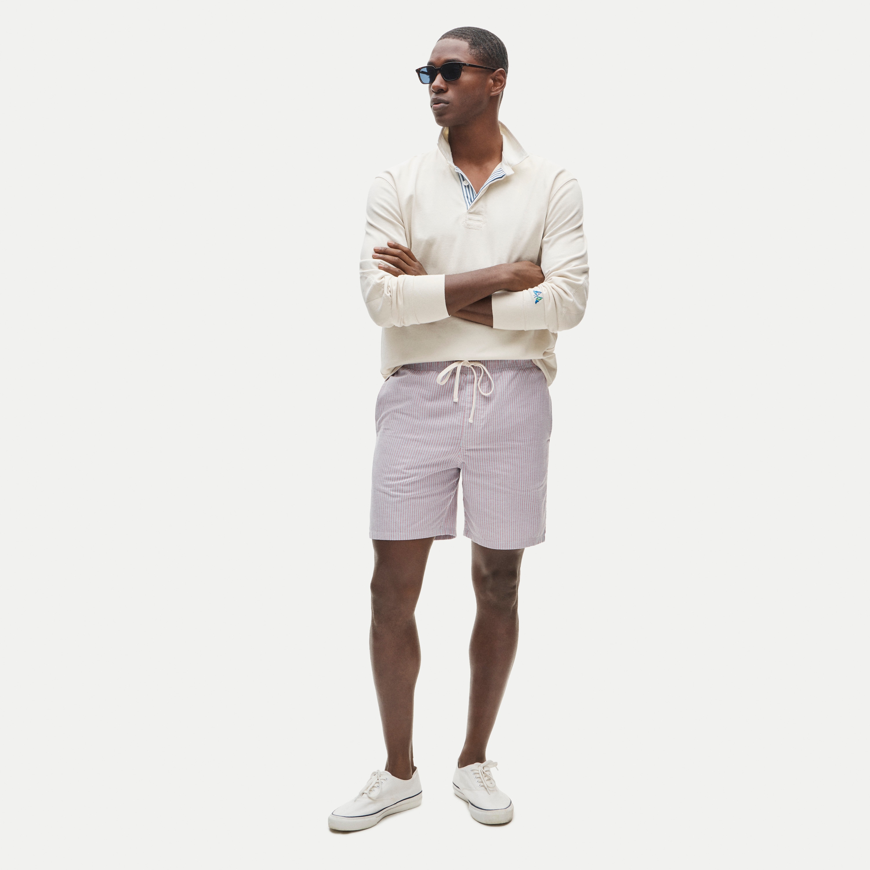 7'' Lounge Short In Broken-in Oxford Cloth For Men | J.Crew
