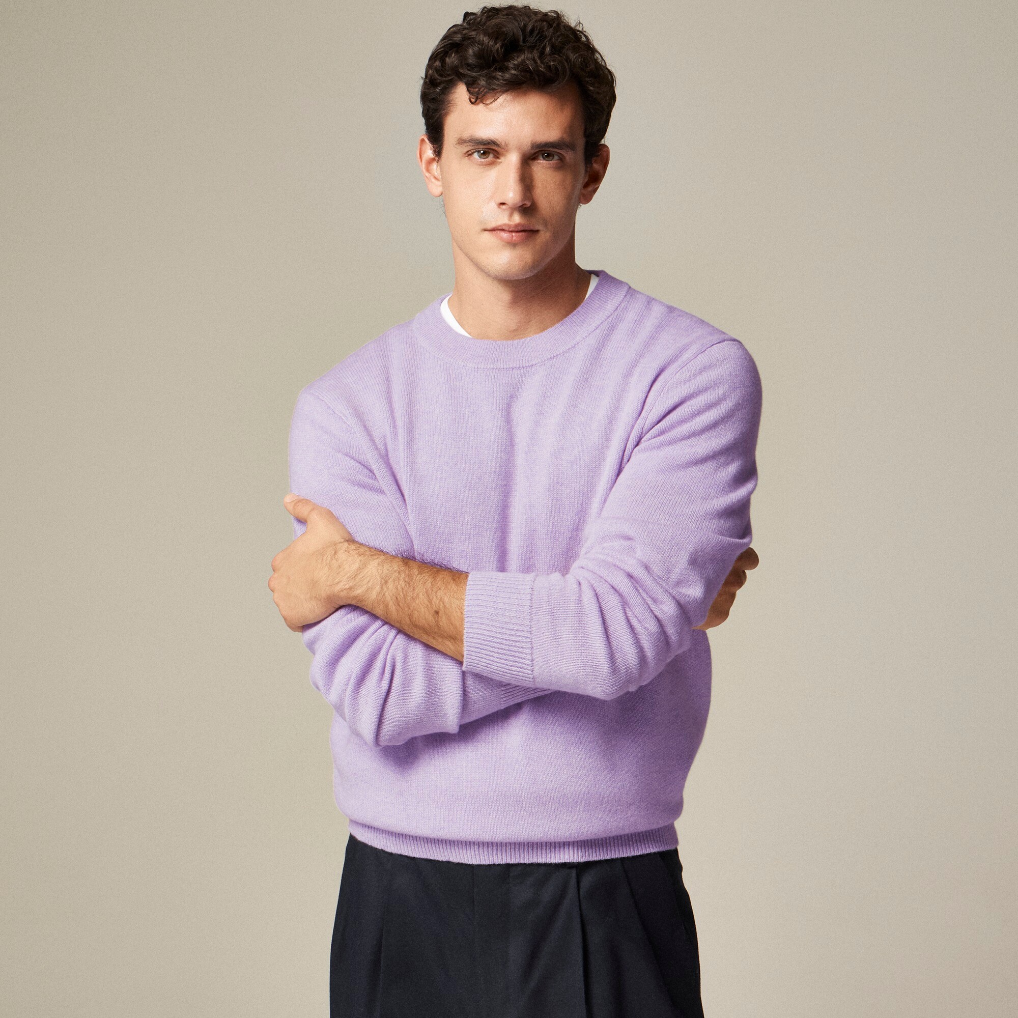 mens Midweight cashmere crewneck sweater