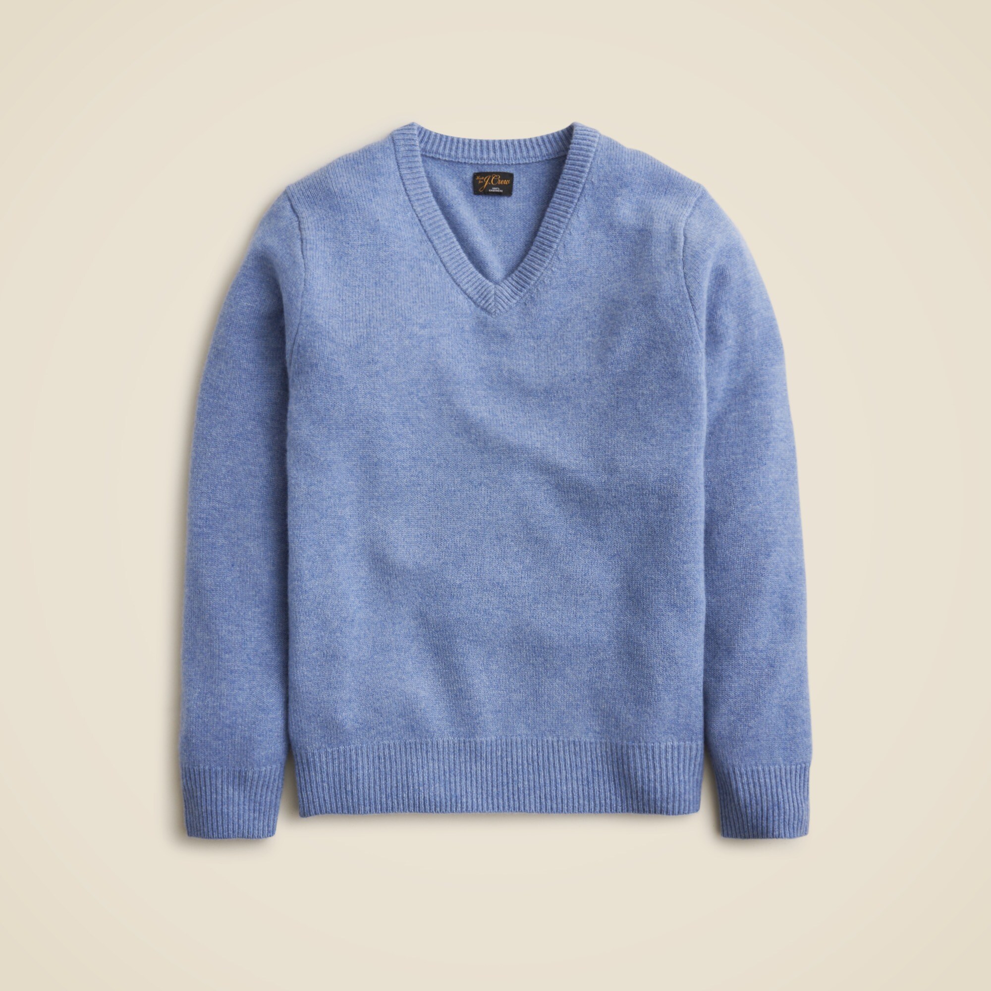 mens Relaxed midweight cashmere V-neck sweater